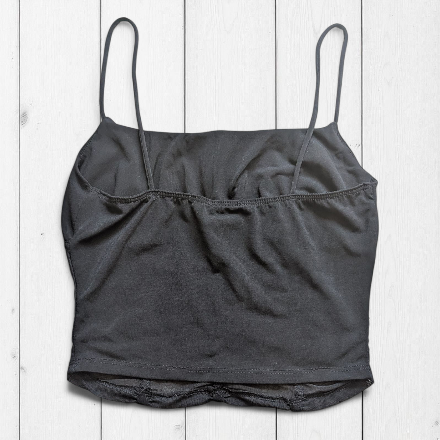 y2k Grunge Slinky Black Cami
