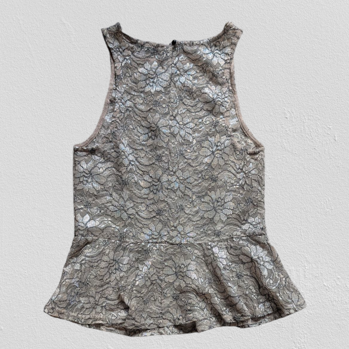 00's Champagne Lace Peplum