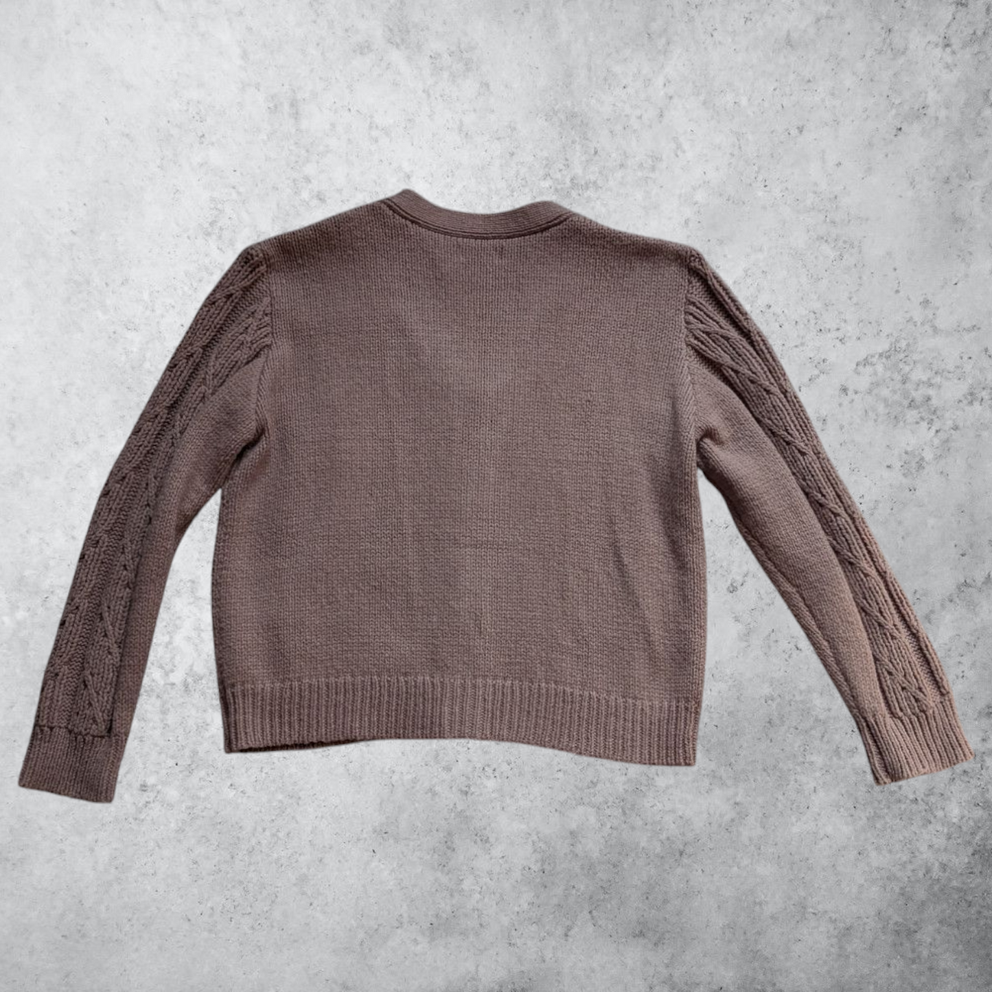 Brown Chunky Knit Cardigan