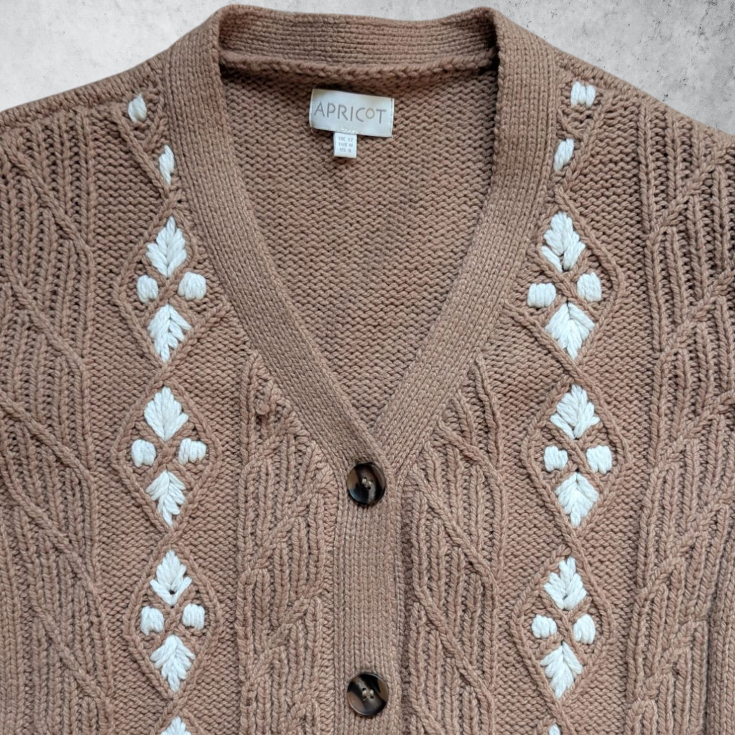 Brown Chunky Knit Cardigan