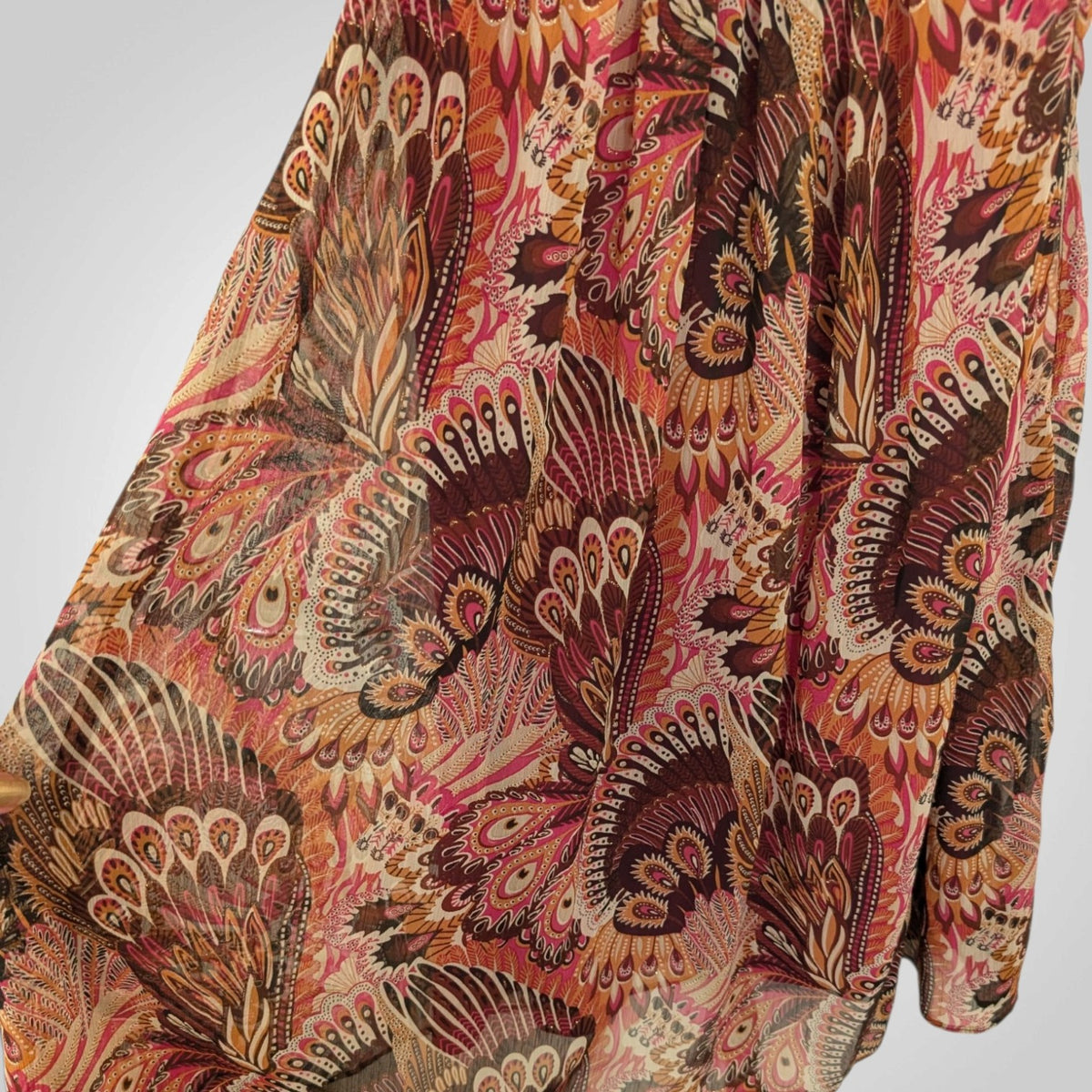 00s Magenta Boho A-Line Dress