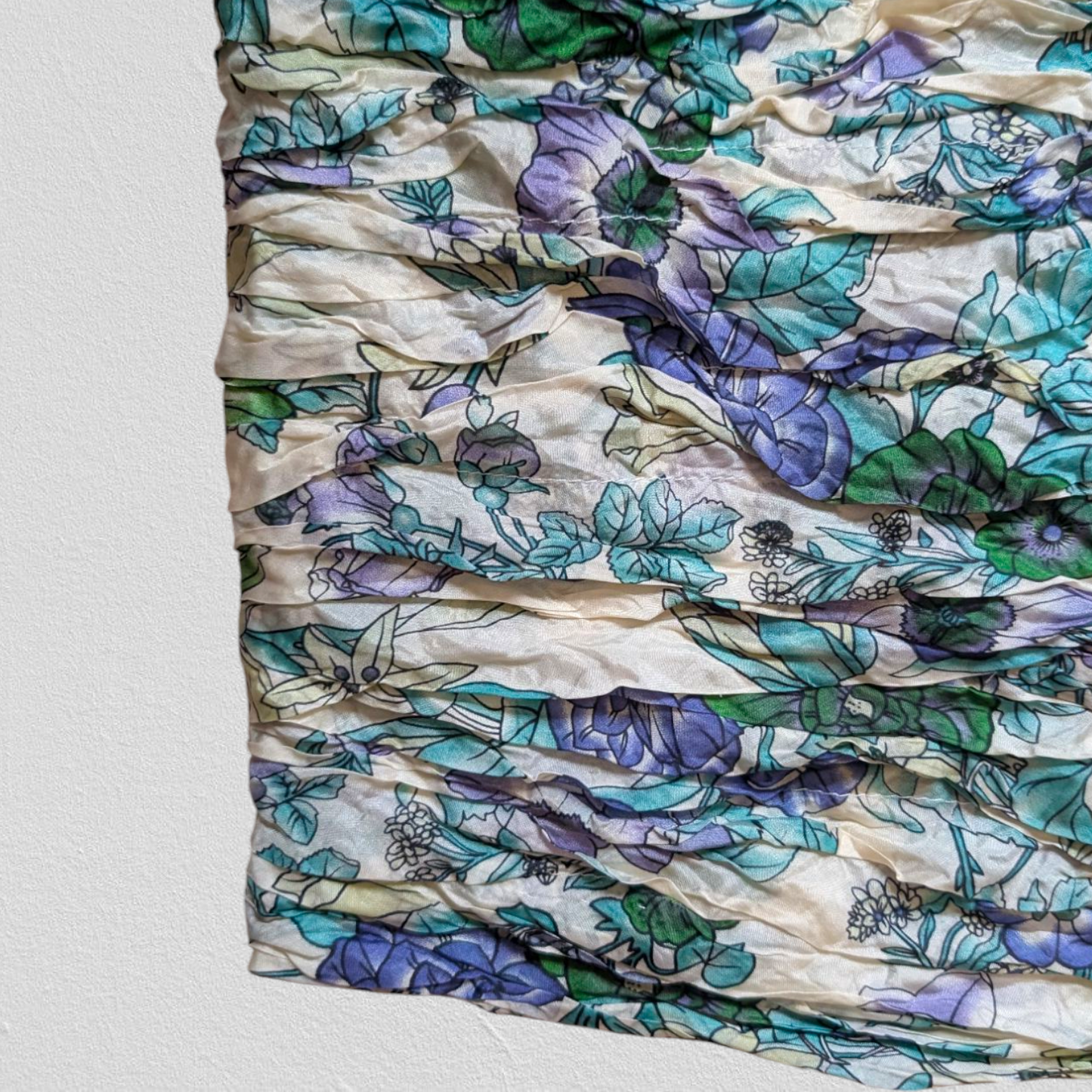 00's Ruched Floral Skirt