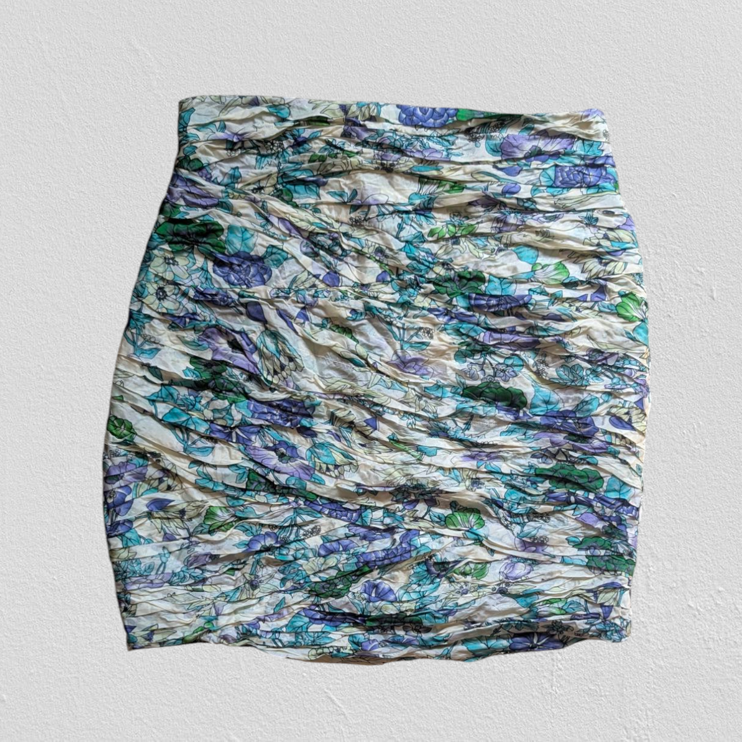00's Ruched Floral Skirt
