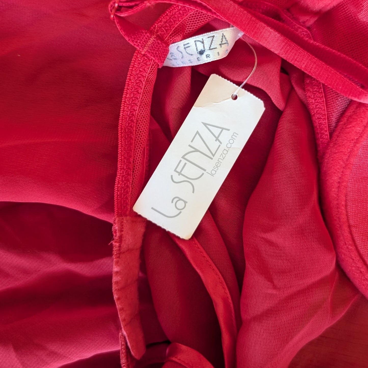 00s La Senza Red Lingerie Top