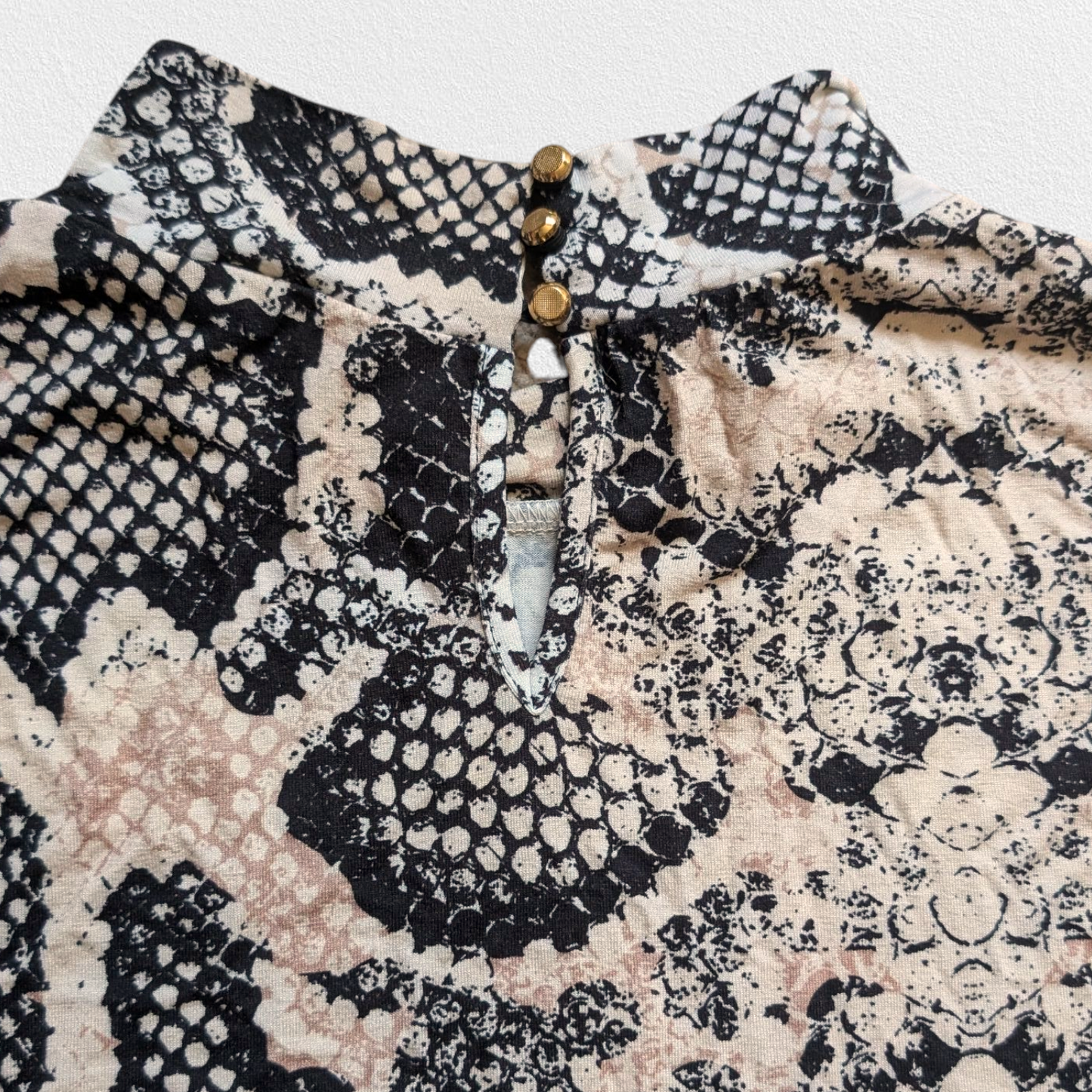 Snake Print Long Sleeve Top