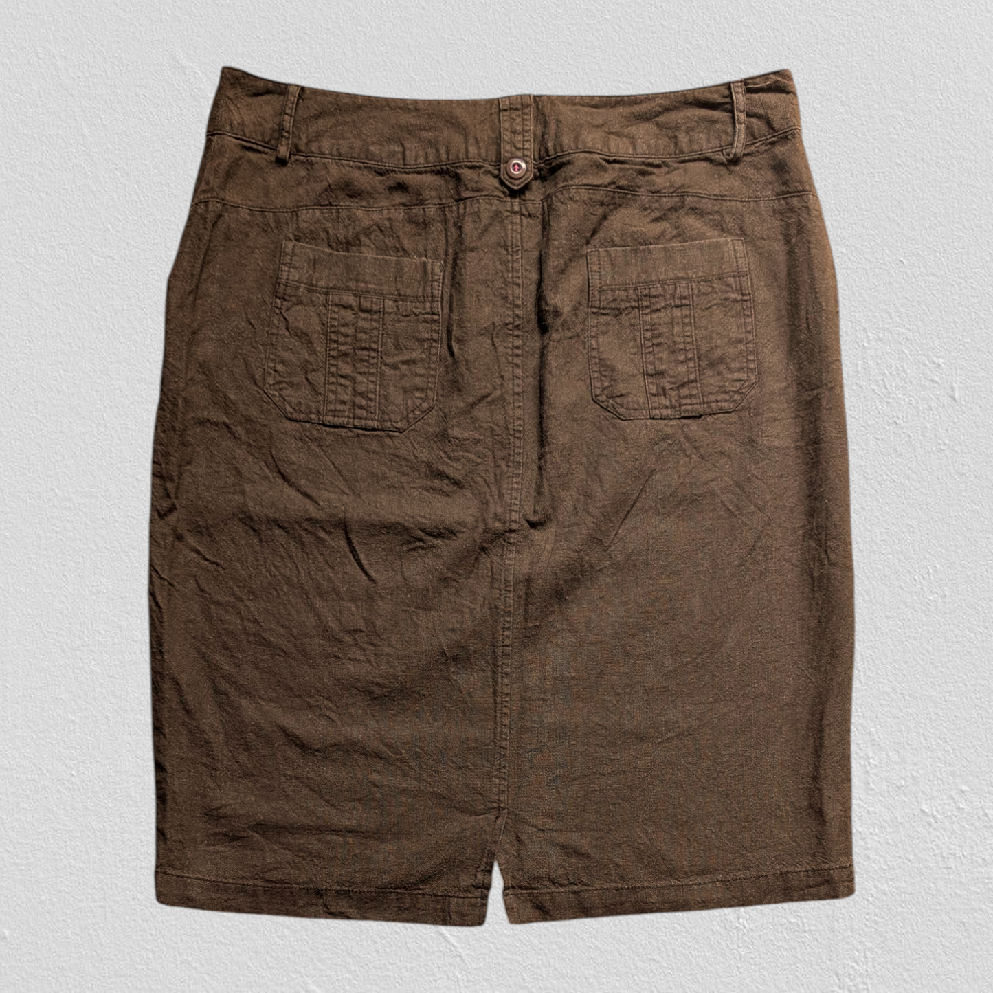 Brown Linen Skirt