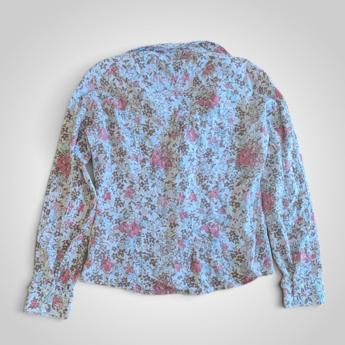 00s Cottagecore Floral Shirt