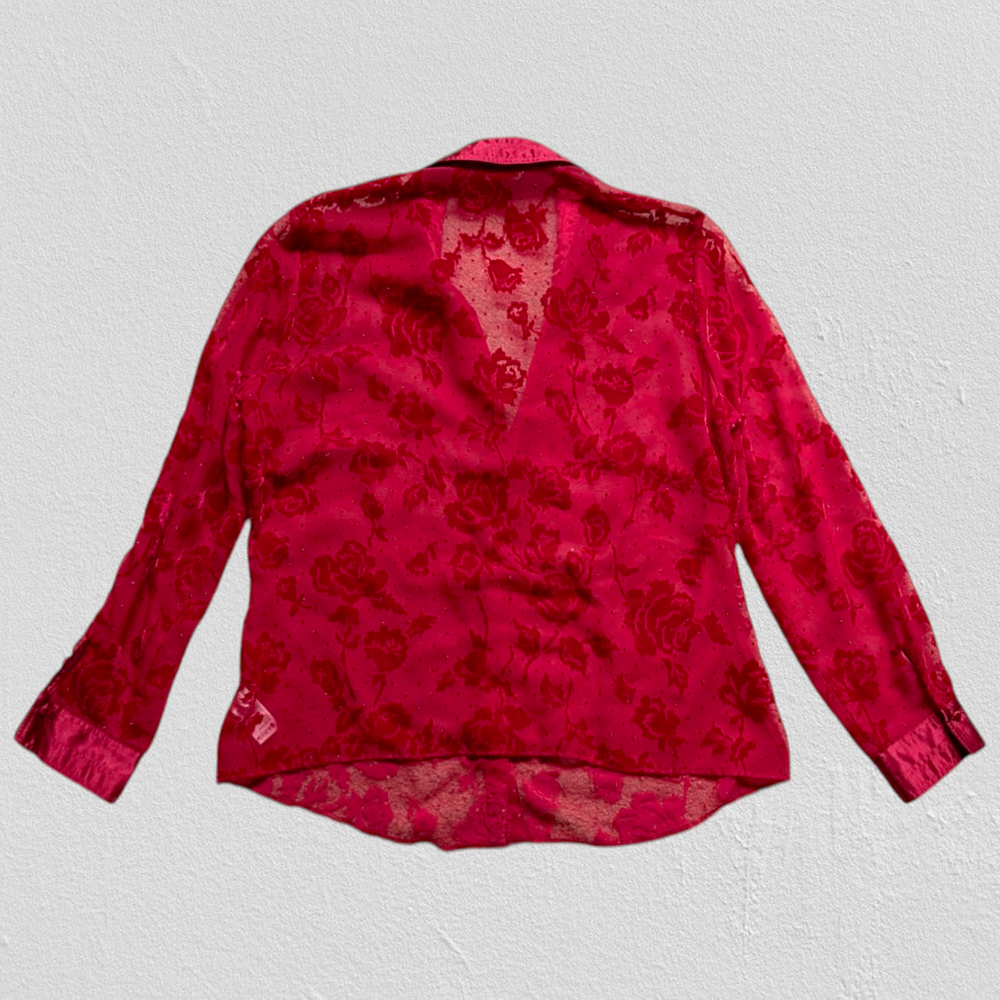 90's Vamp Velvet Sheer Blouse
