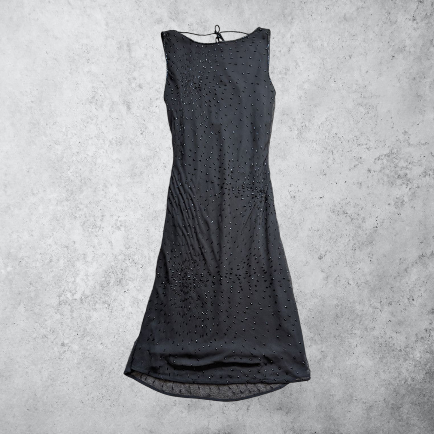 90's Beaded Black Dress