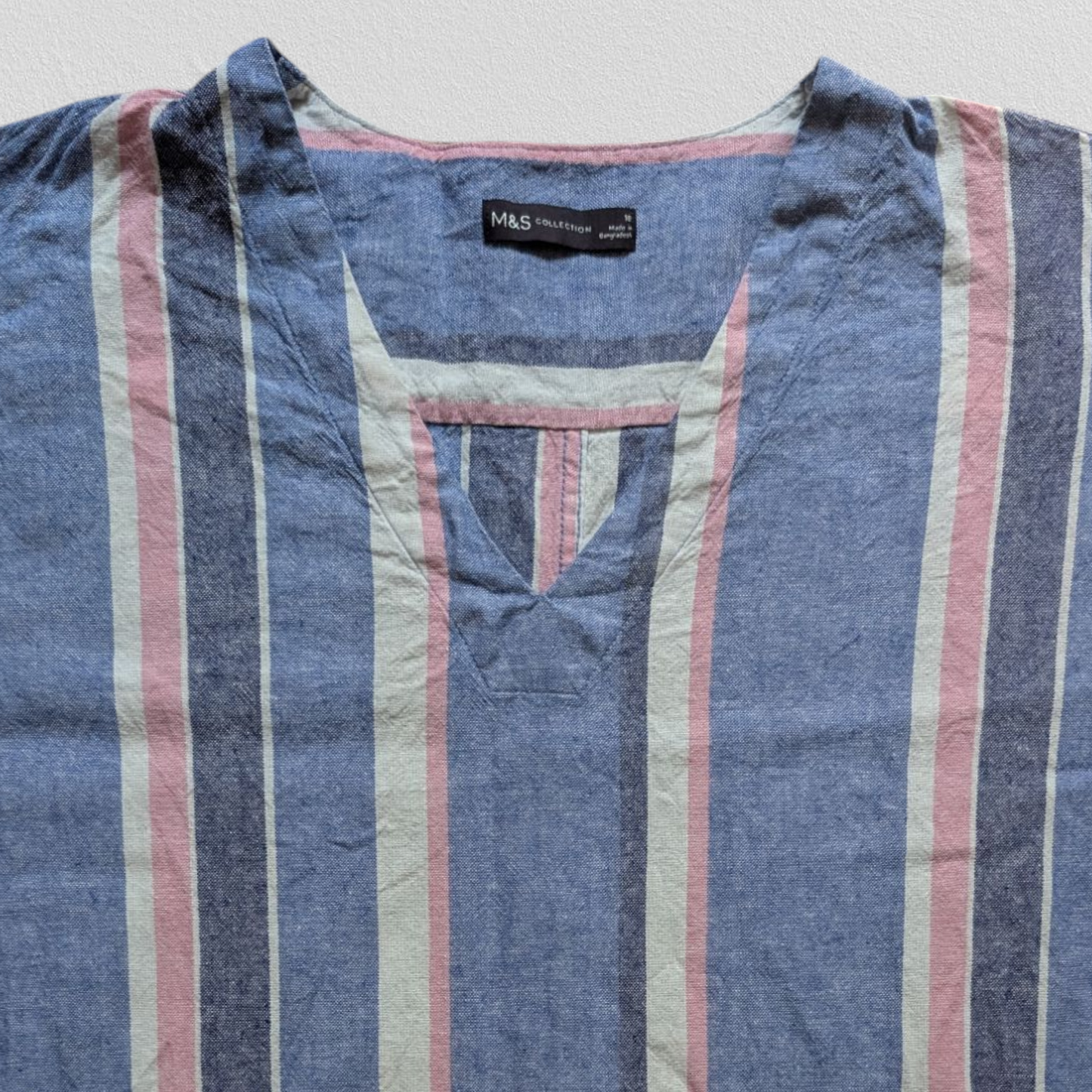 Striped Linen Shift Dress