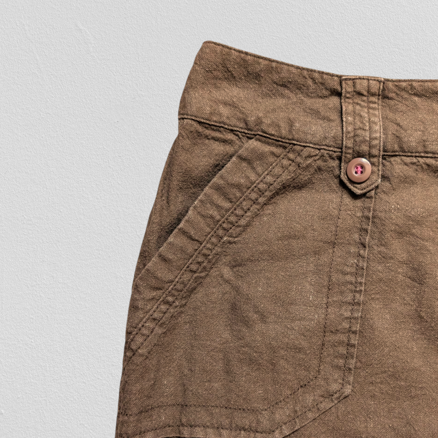 Brown Linen Skirt