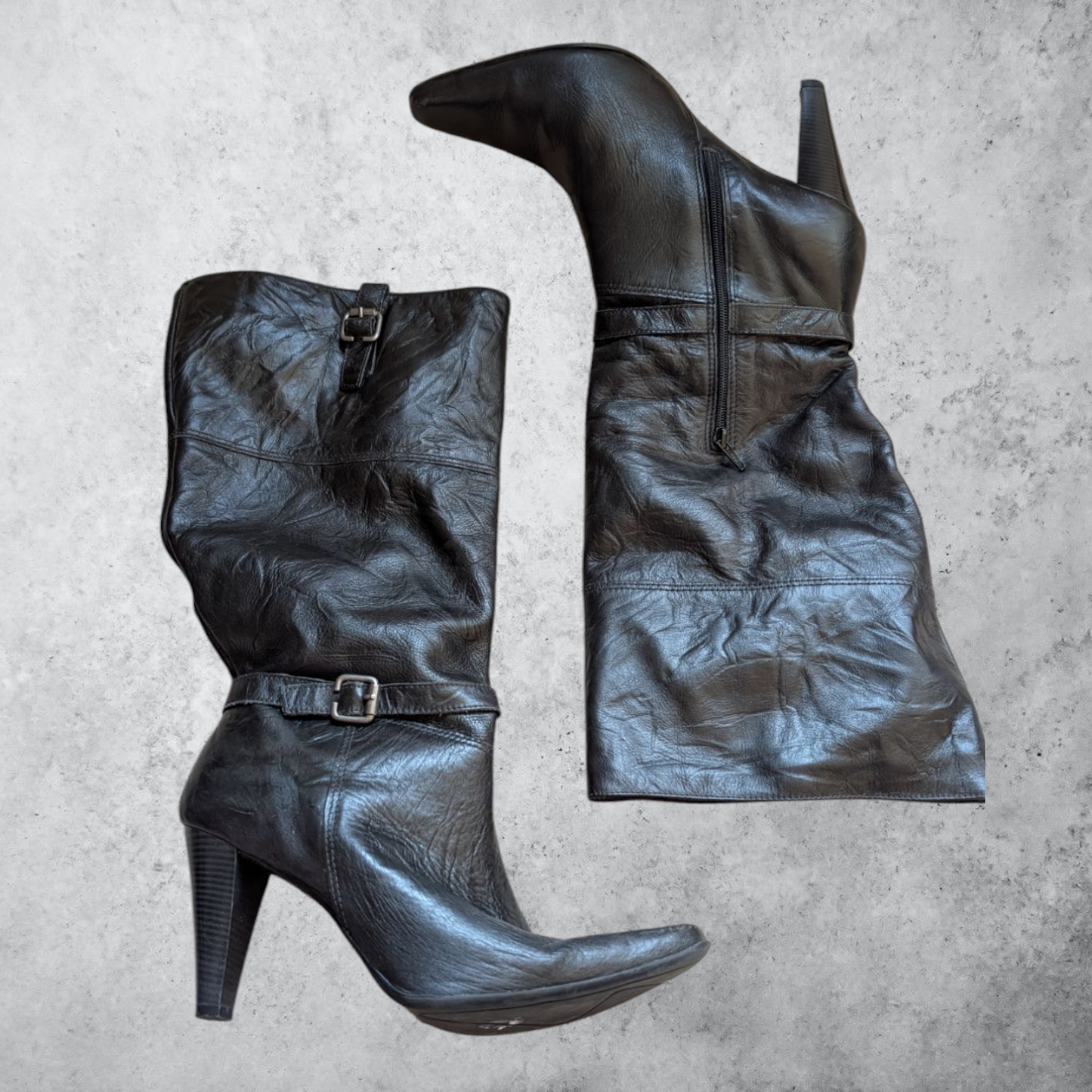 00's Black Heeled Boots