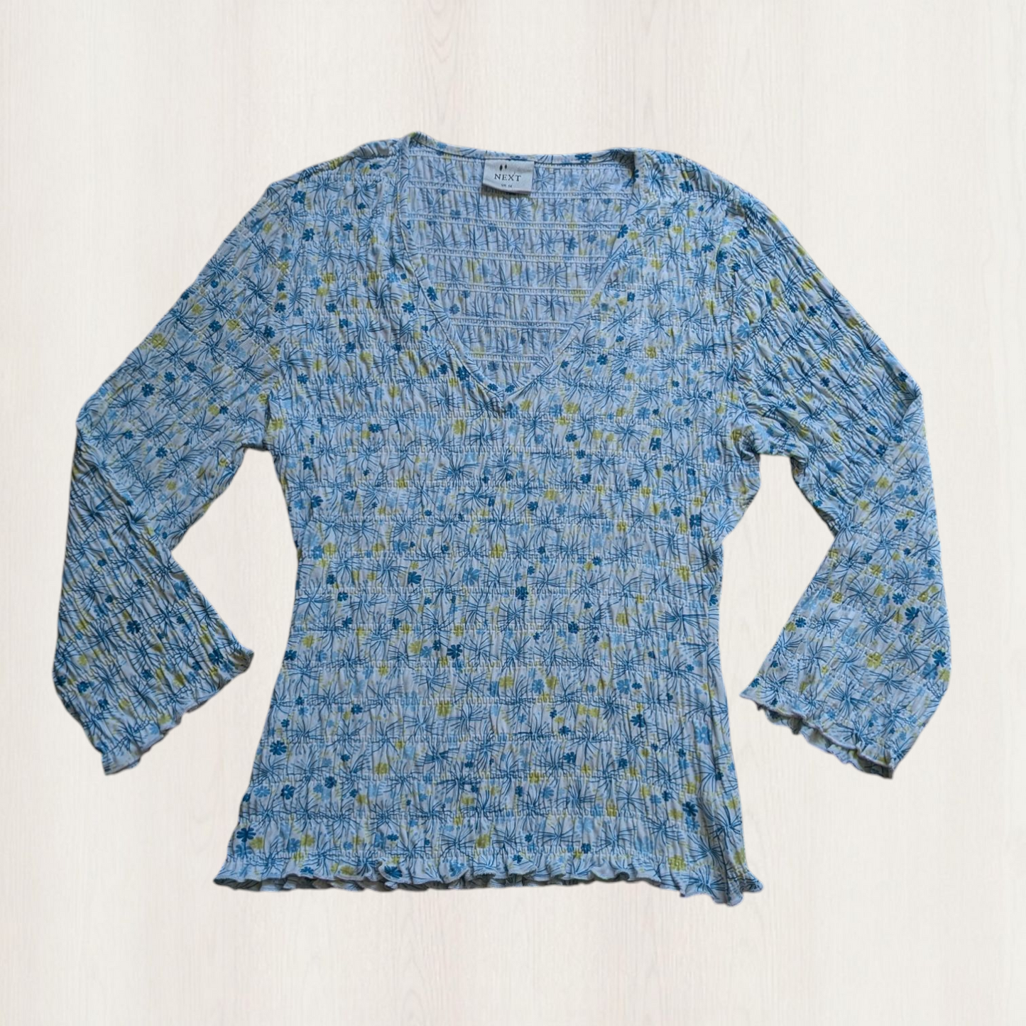 00's Cottagecore Shirred Top