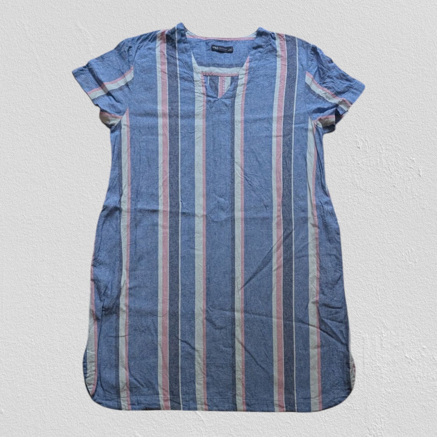 Striped Linen Shift Dress