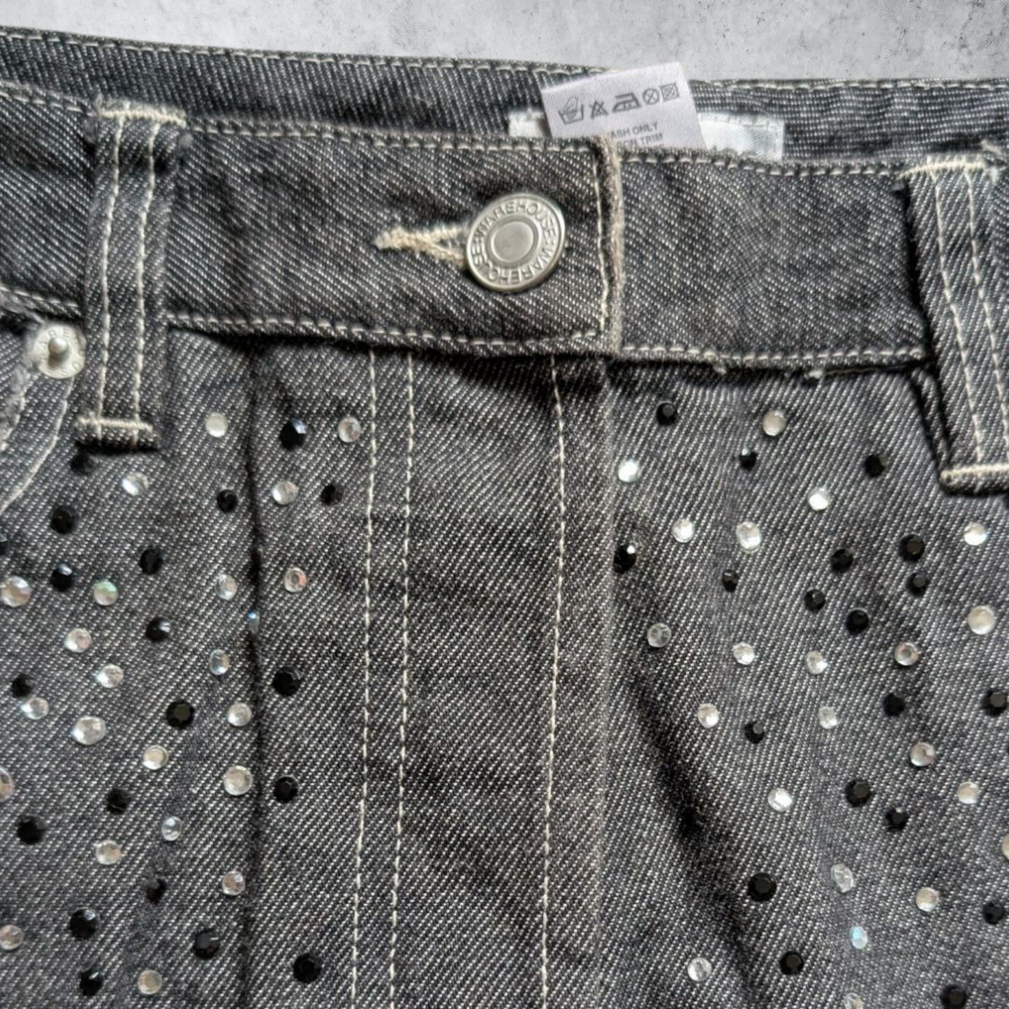 00's Grey Denim Mini