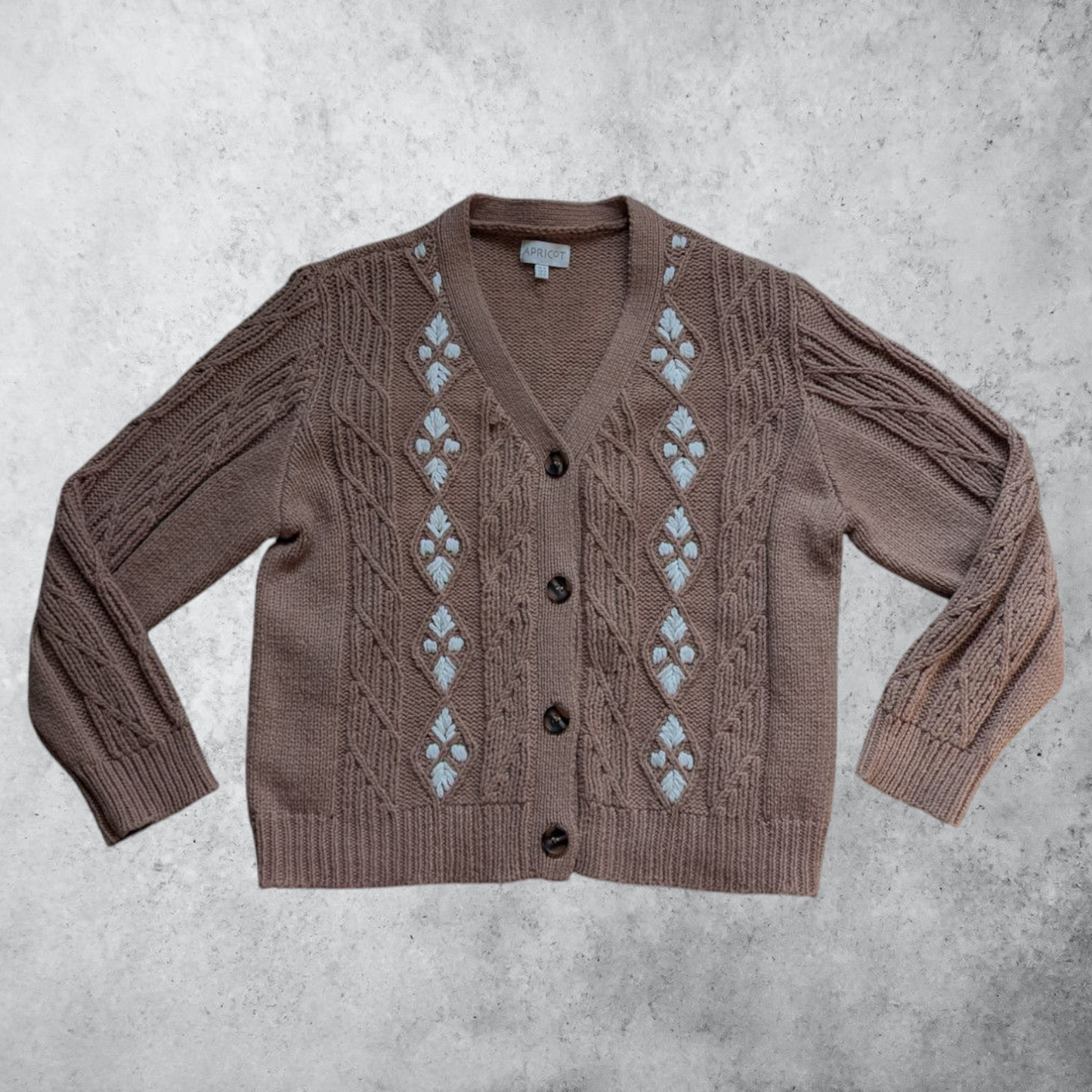 Brown Chunky Knit Cardigan