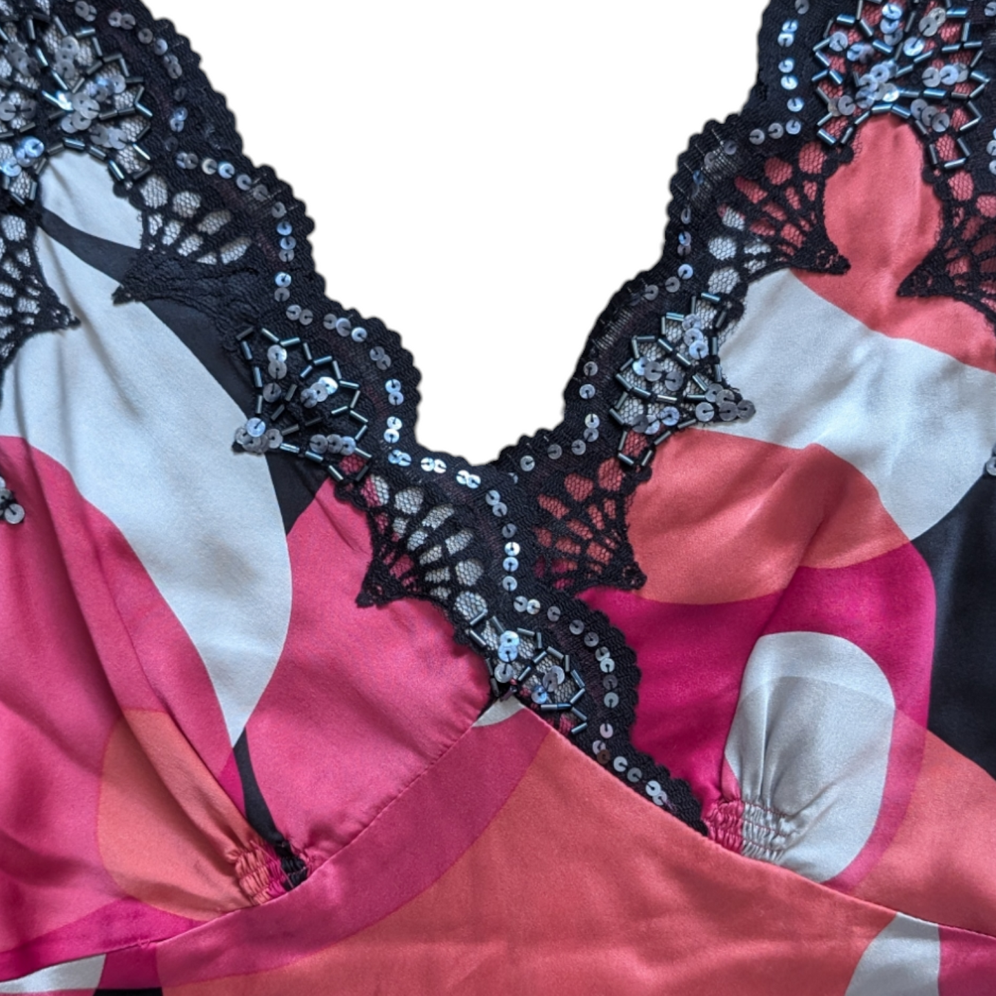 00's Pink & Black V-neck Cami