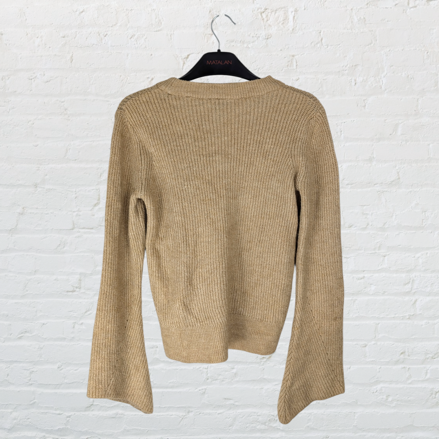 Camel Ribbed Knit Jumper