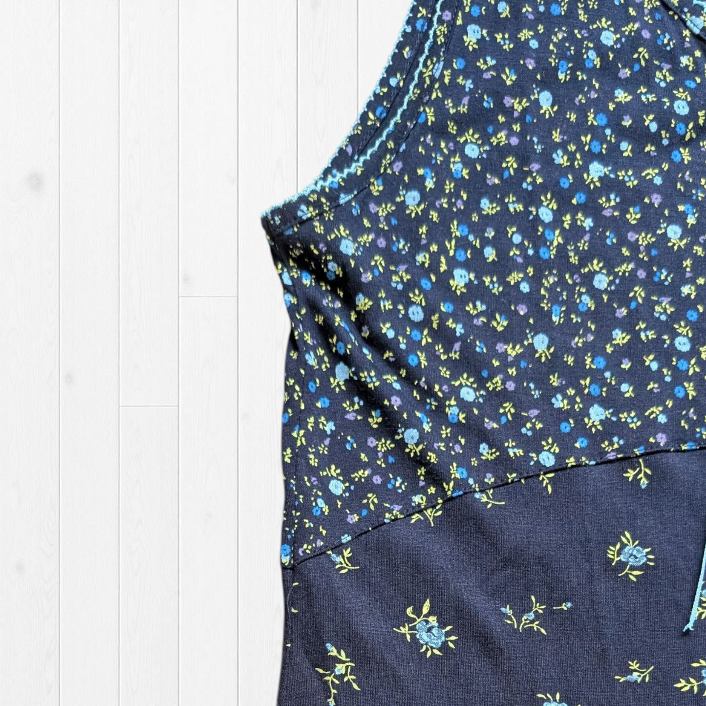 00's Navy Blue Cottagecore Dress