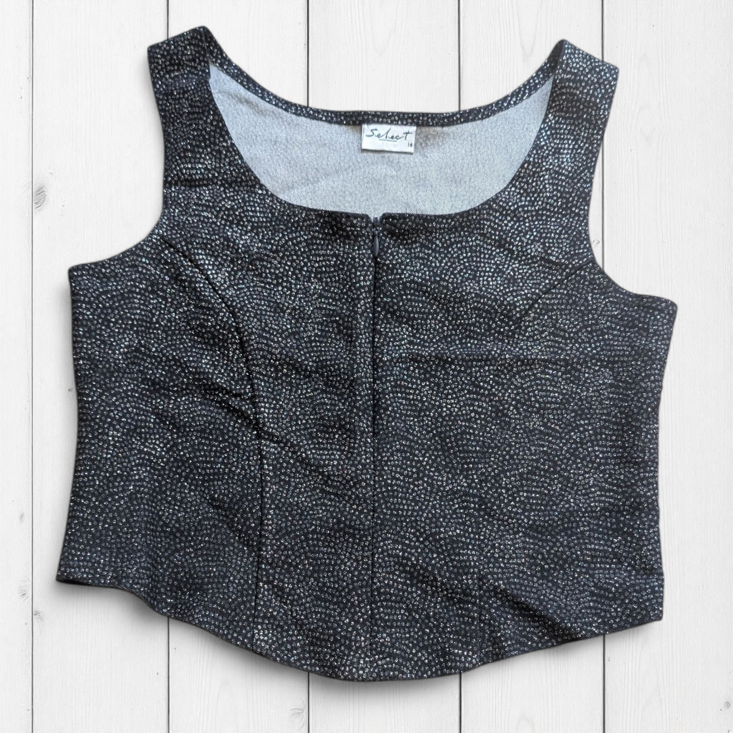 00's Glittery Party Top