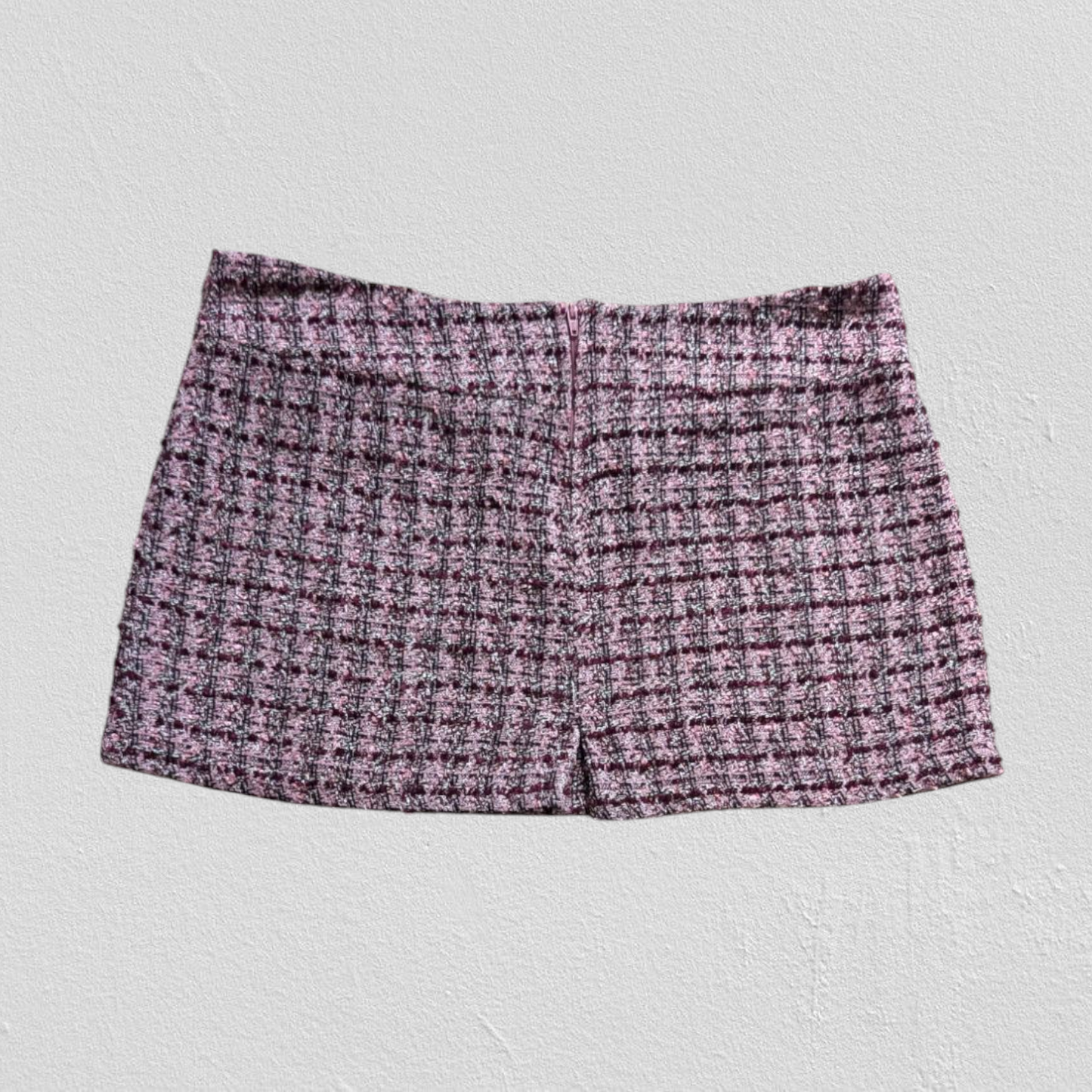 00's Pink Tweed Mini Skirt