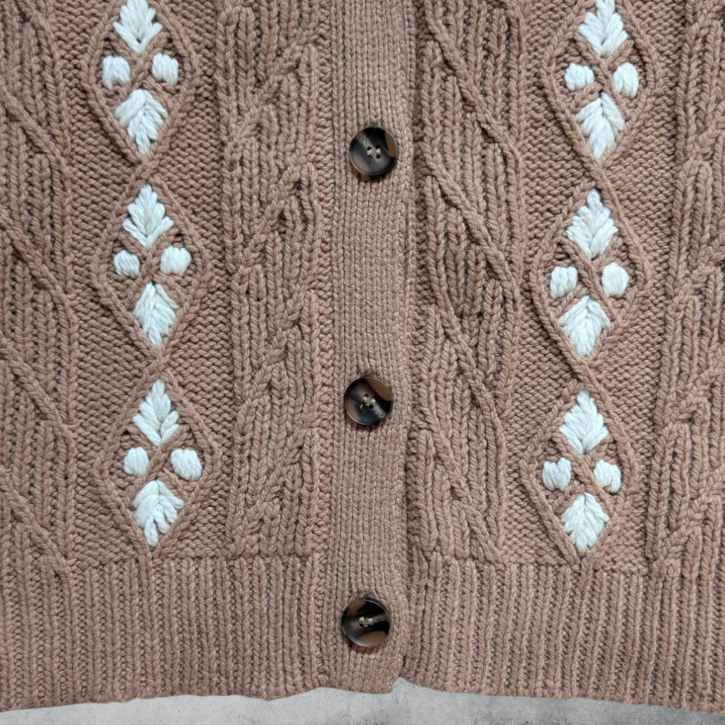 Brown Chunky Knit Cardigan