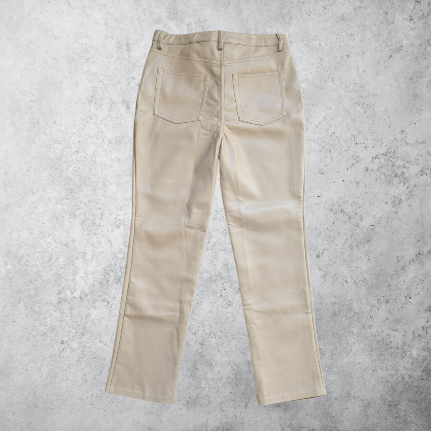 Guess Cream Faux Leather Trousers