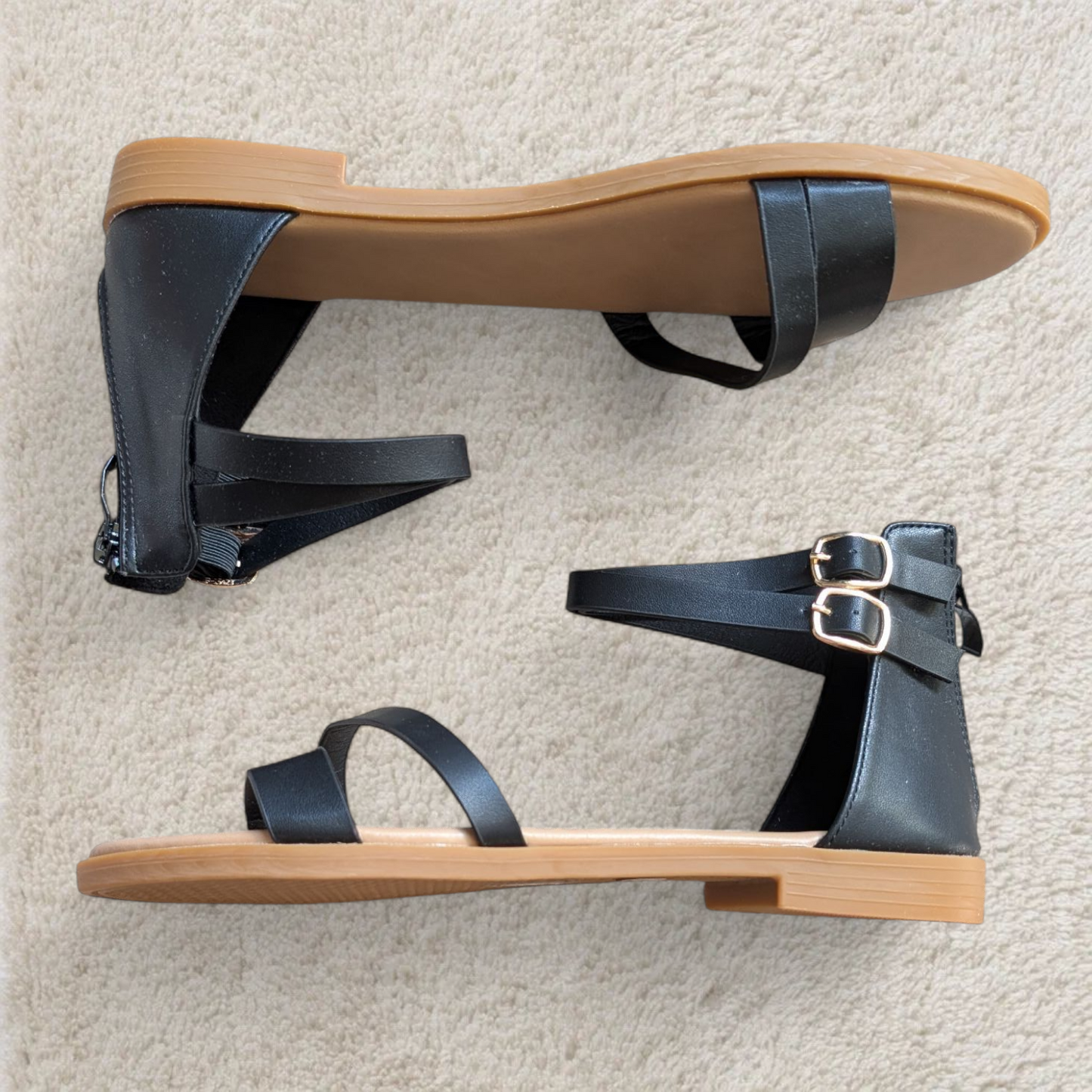 Black Gladiator Sandals