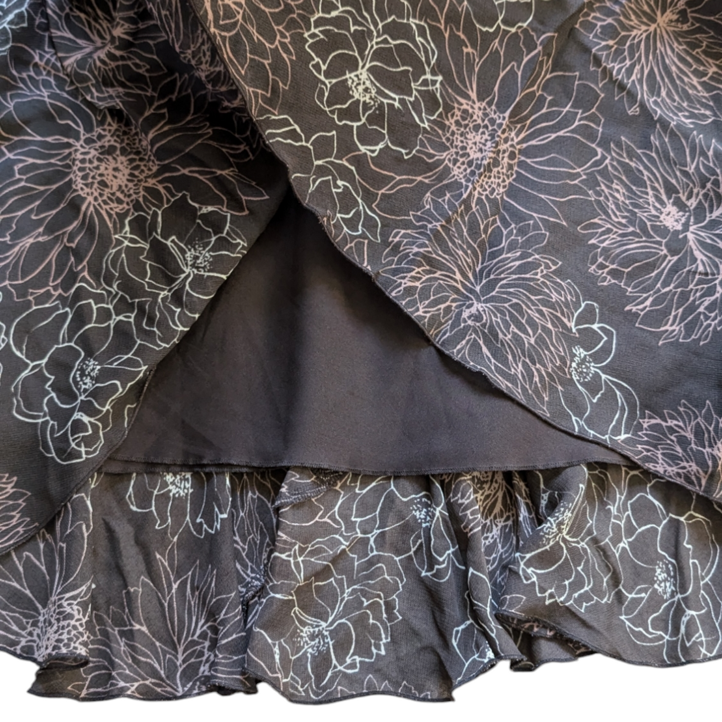 00's Floral Midi Skirt