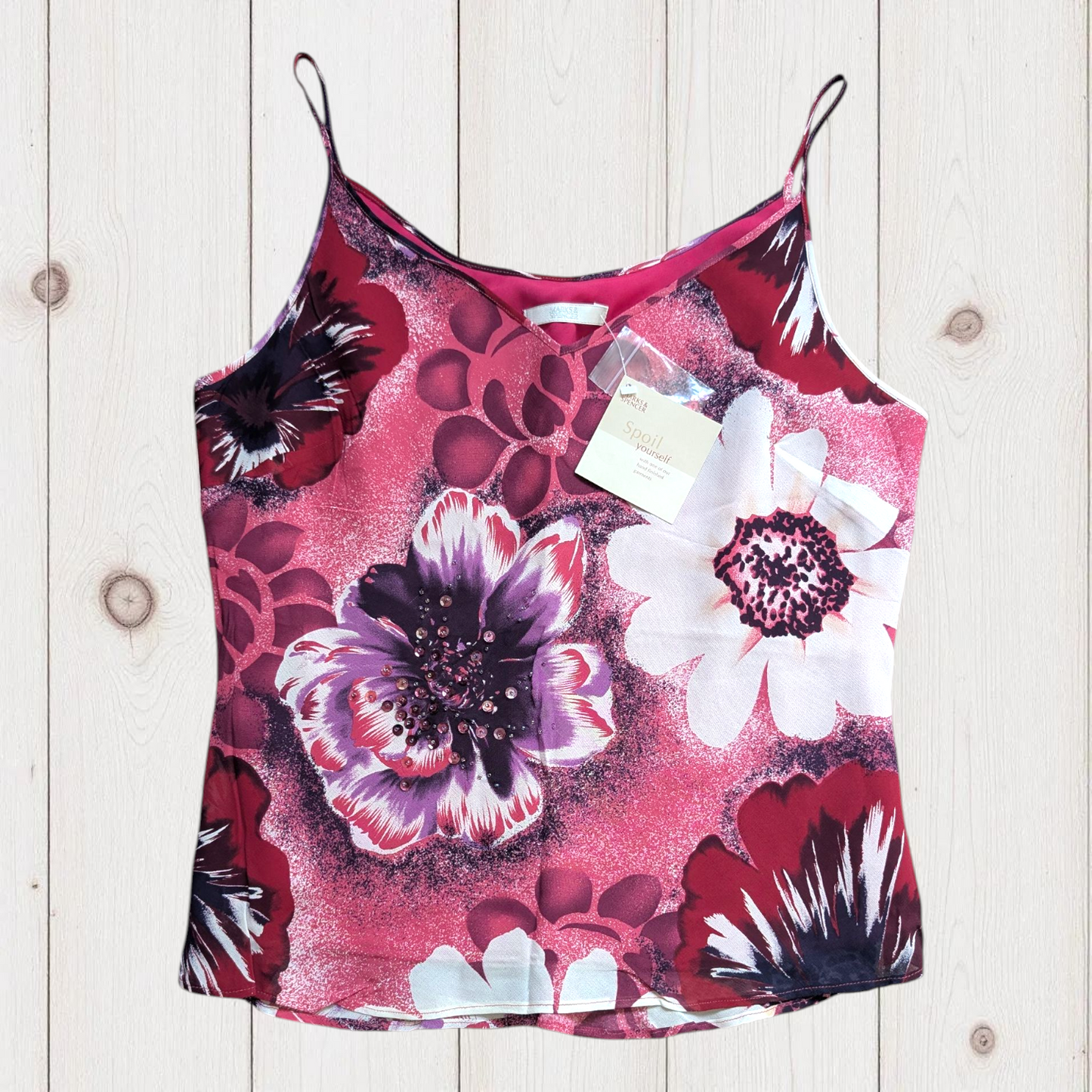 00's Fairy Sequin Floral Cami
