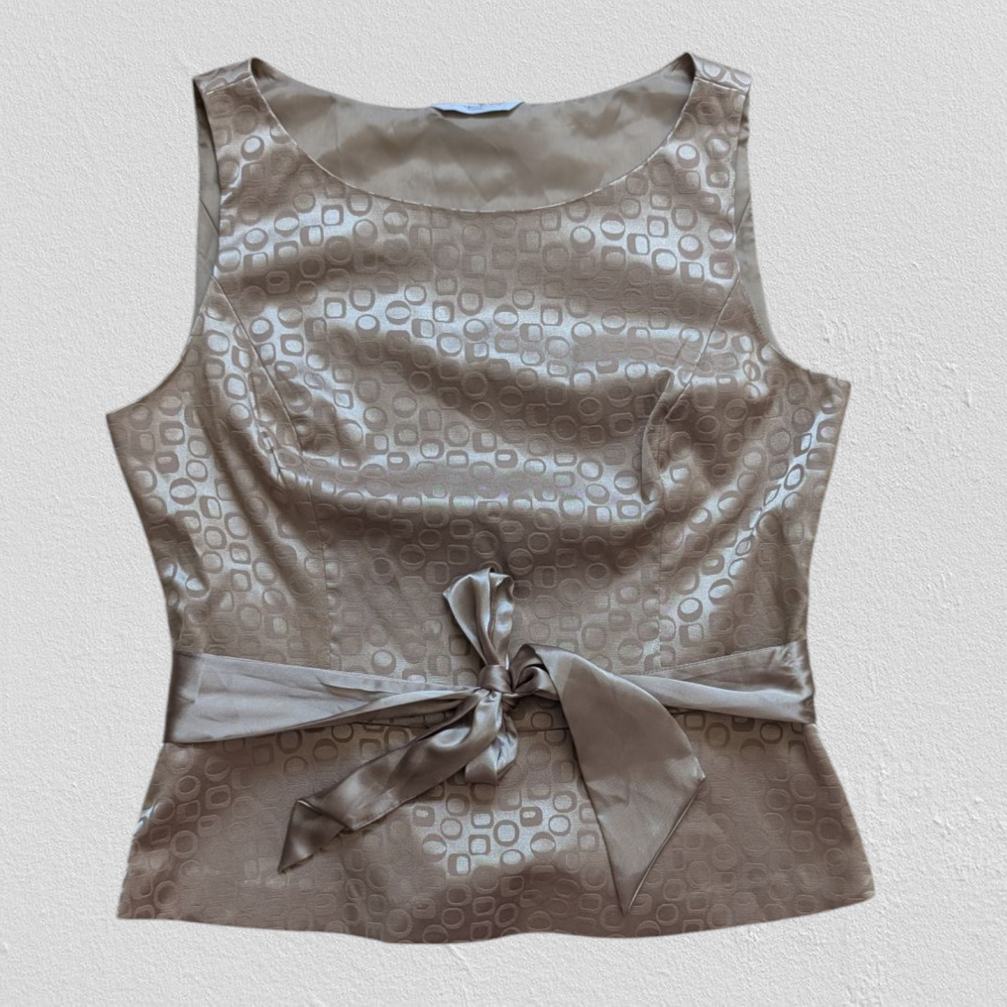 00's Champagne Peplum Top