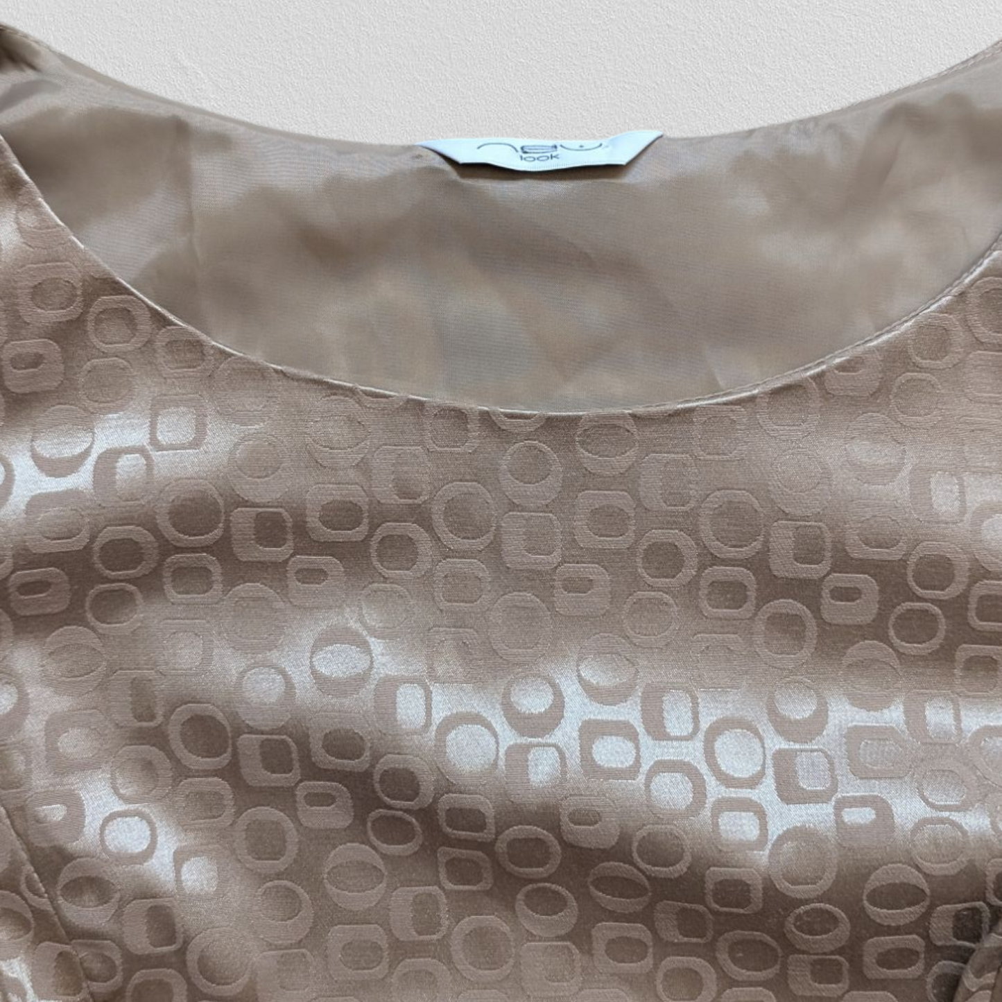 00's Champagne Peplum Top