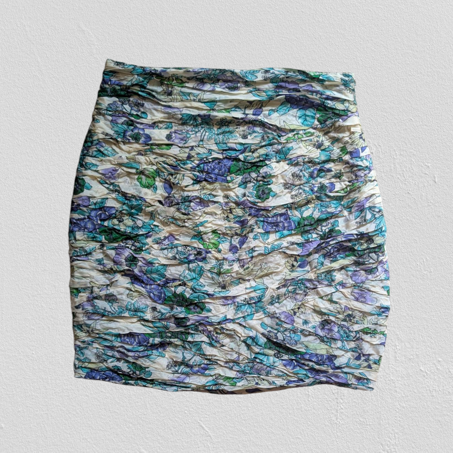 00's Ruched Floral Skirt