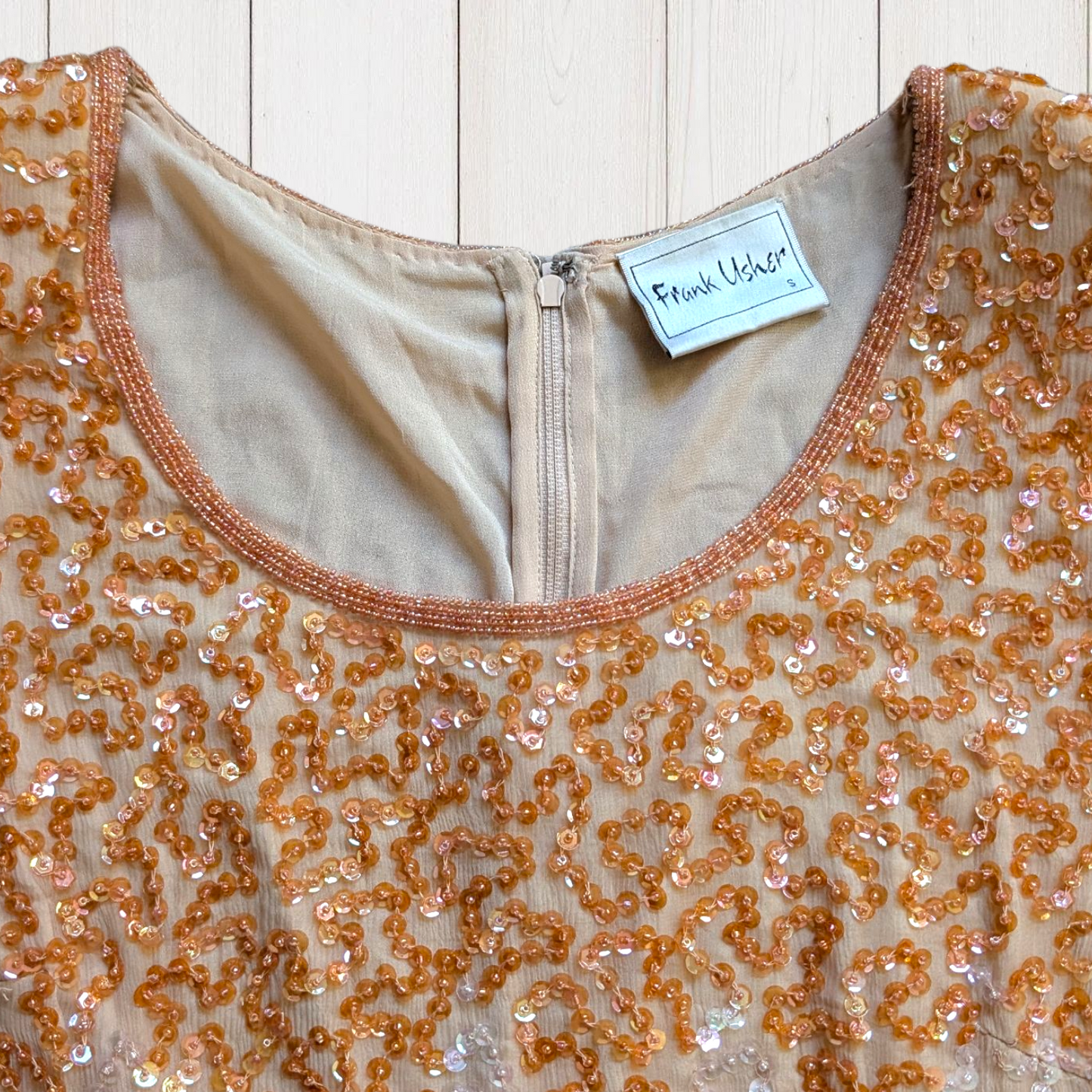 80s Frank Usher Beaded Top