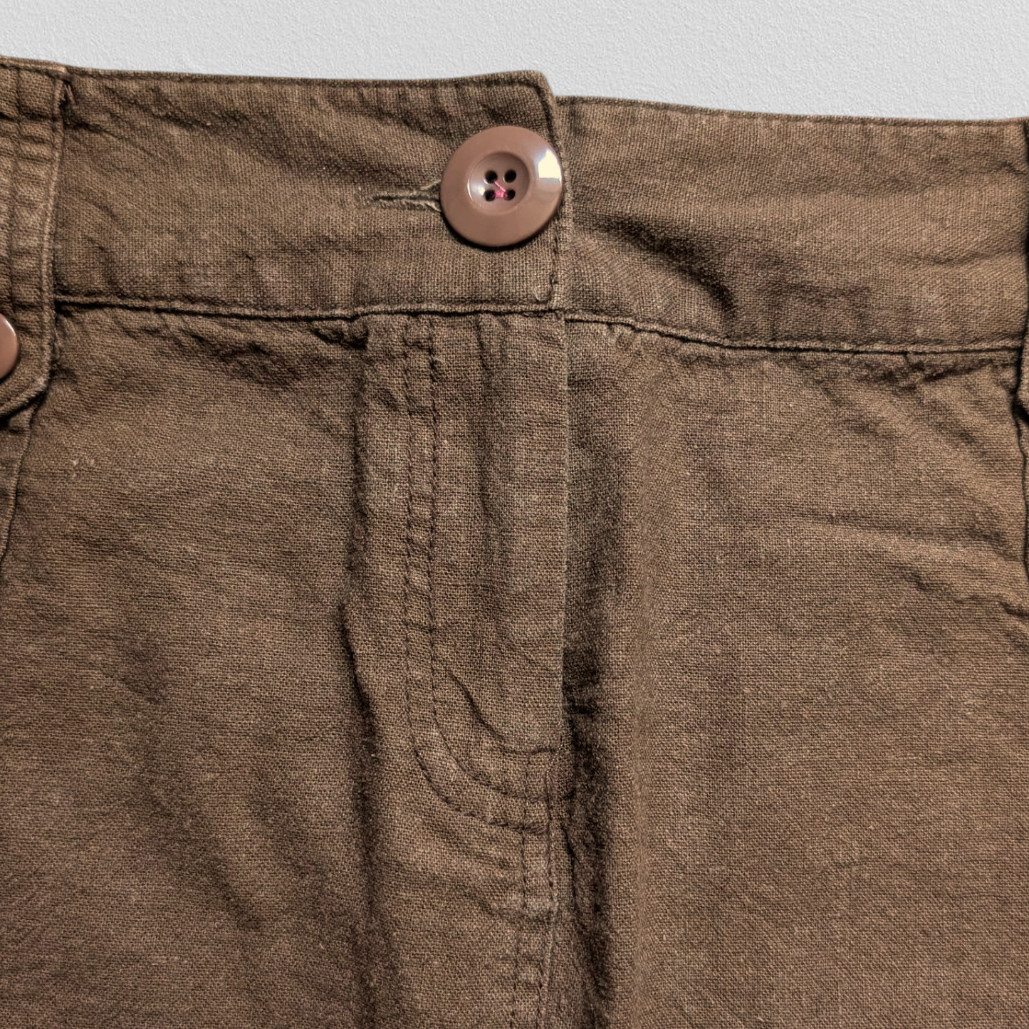 Brown Linen Skirt