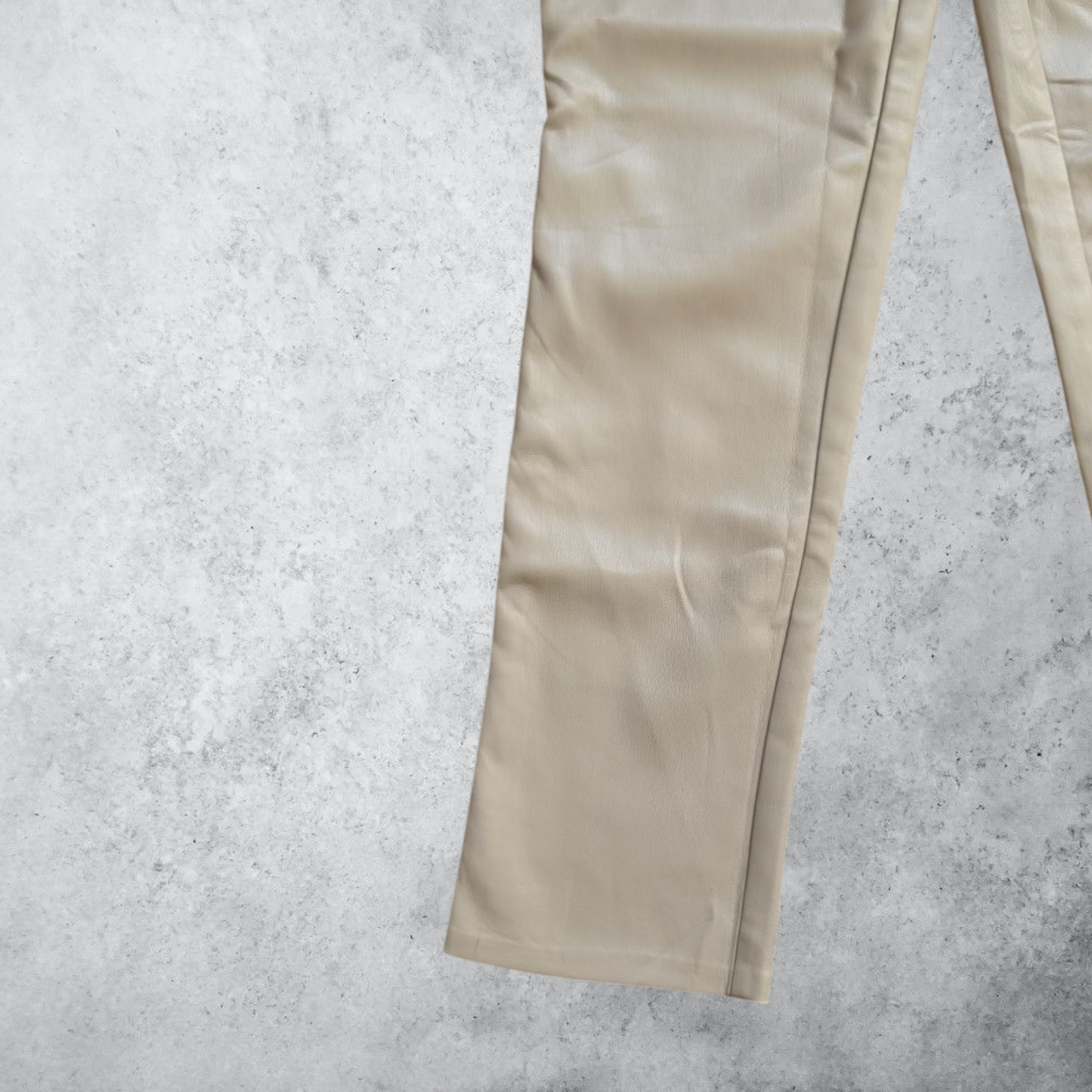 Guess Cream Faux Leather Trousers