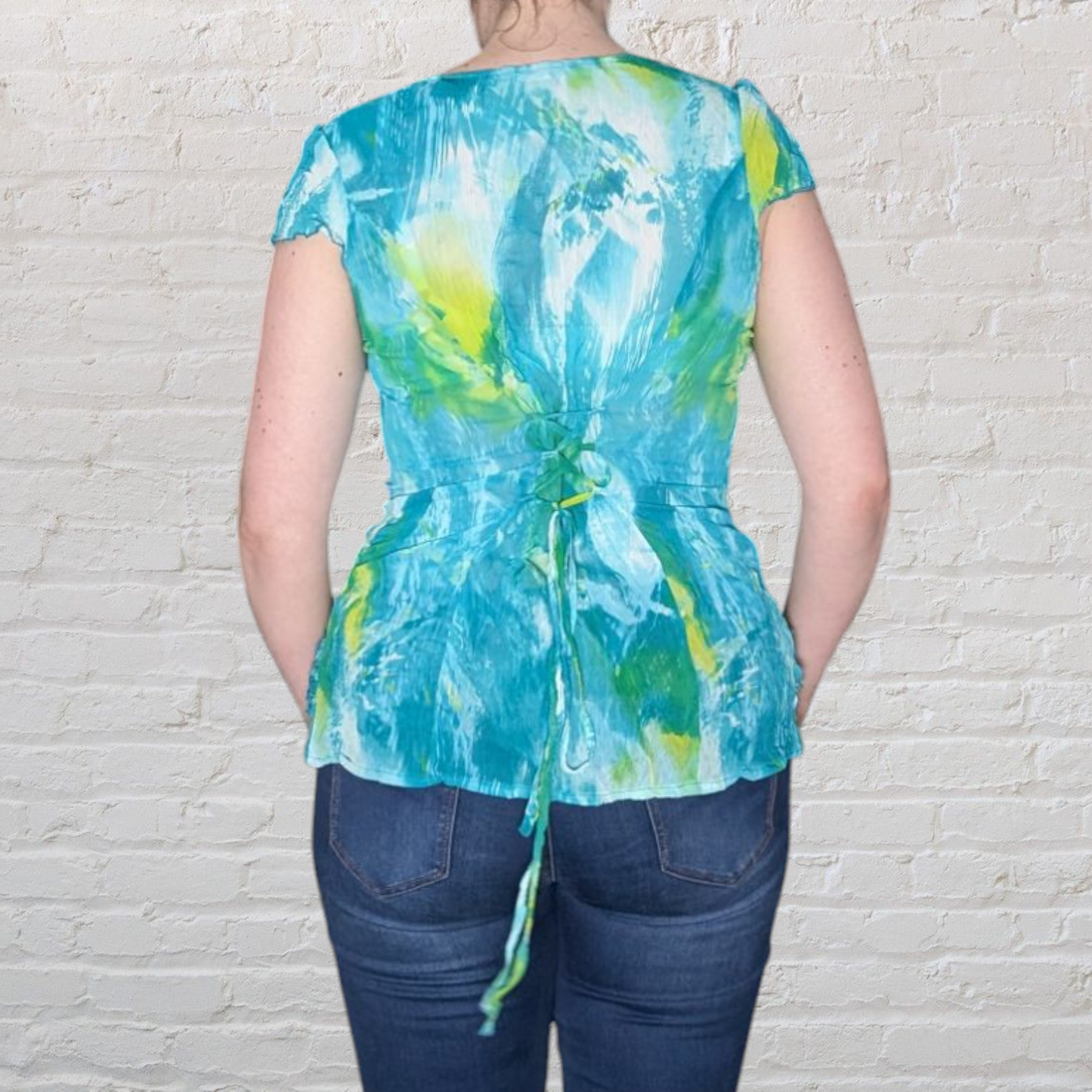 00's Turquoise Blouse