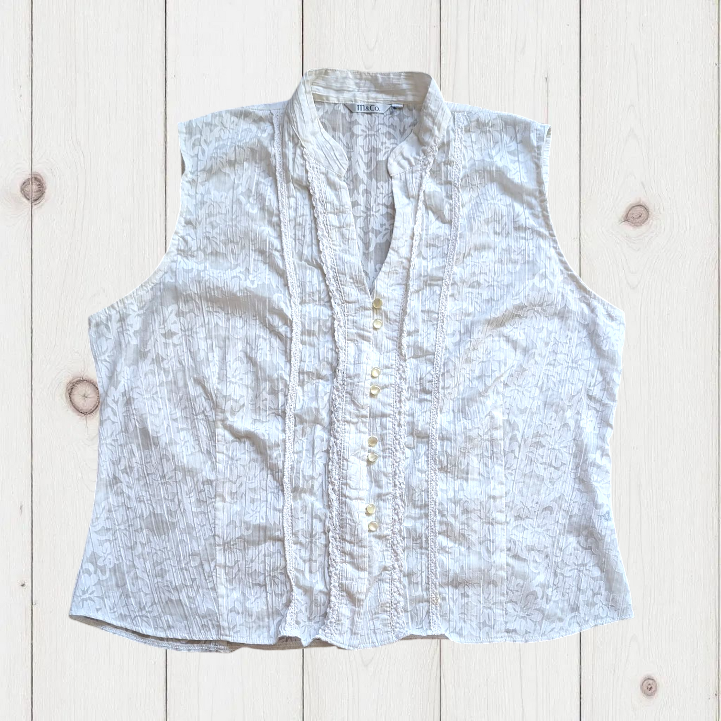 00s Prairie Ivory Sleeveless Blouse