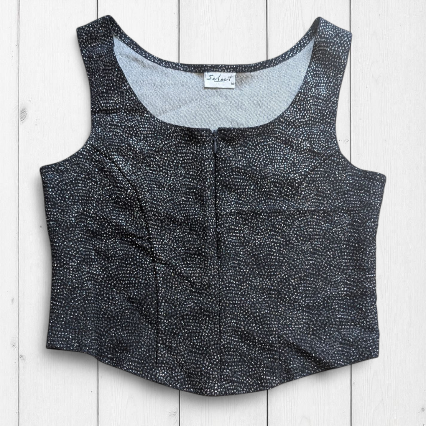 00's Glittery Party Top
