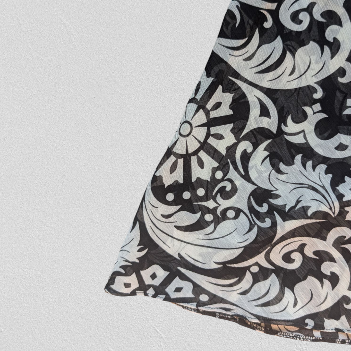 00's Baroque Tie-Waist Blouse
