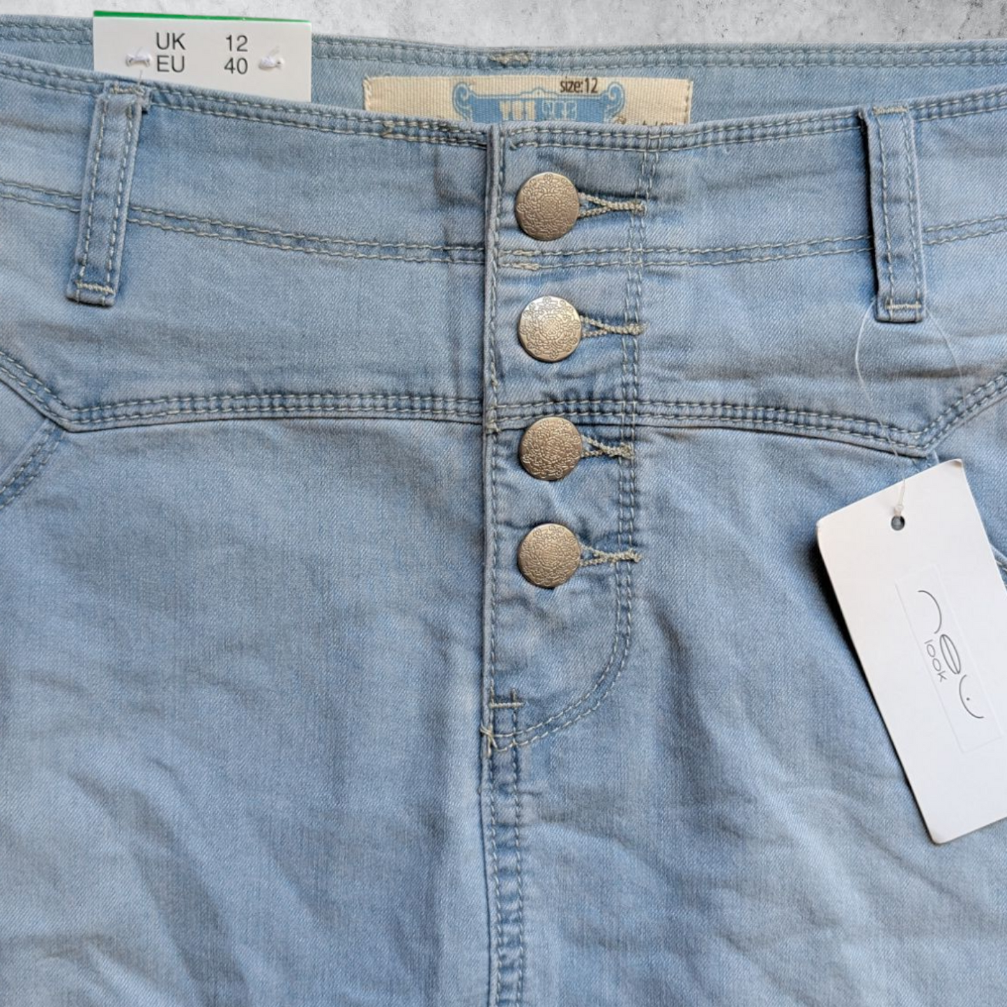 00's Deadstock Denim Pencil Skirt