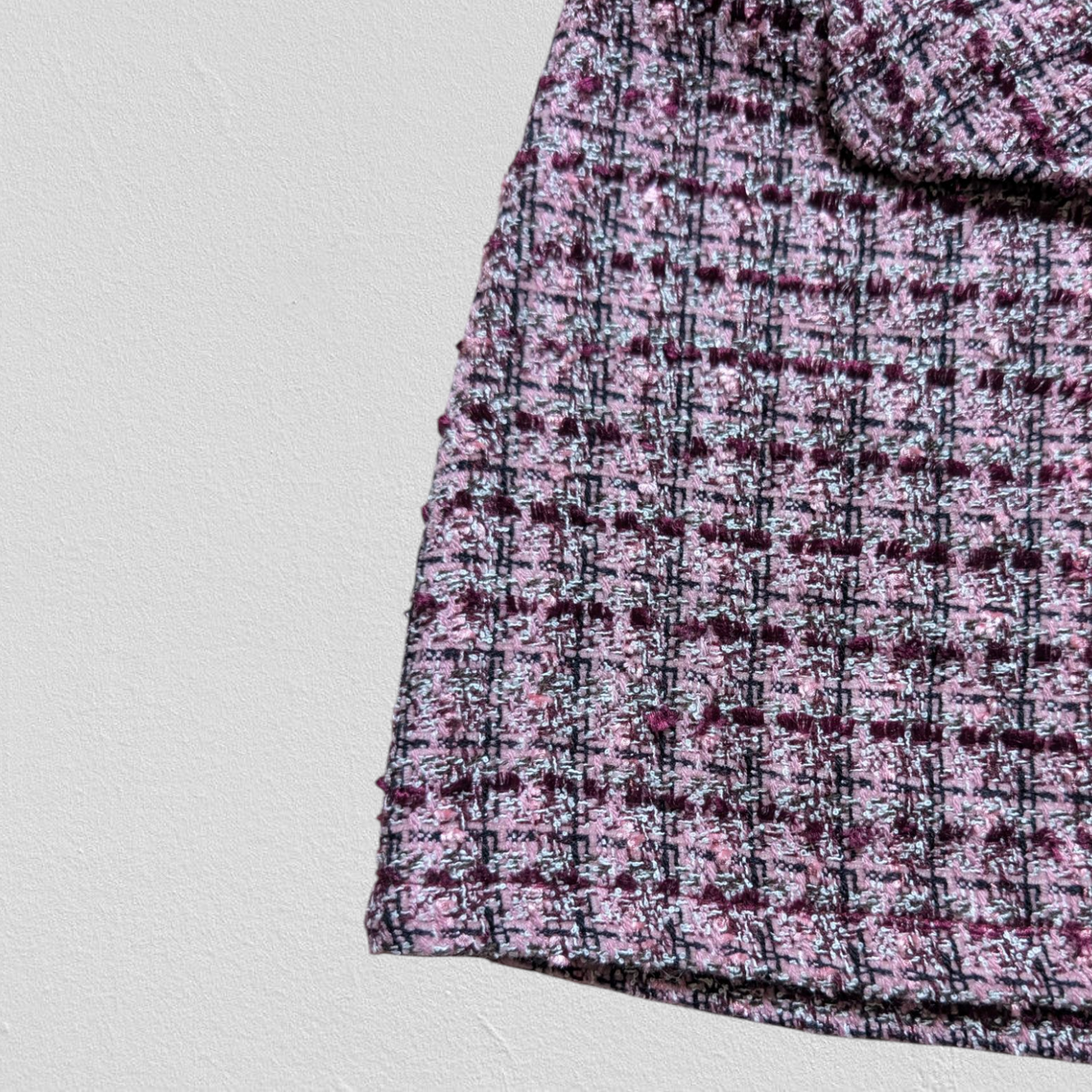 00's Pink Tweed Mini Skirt