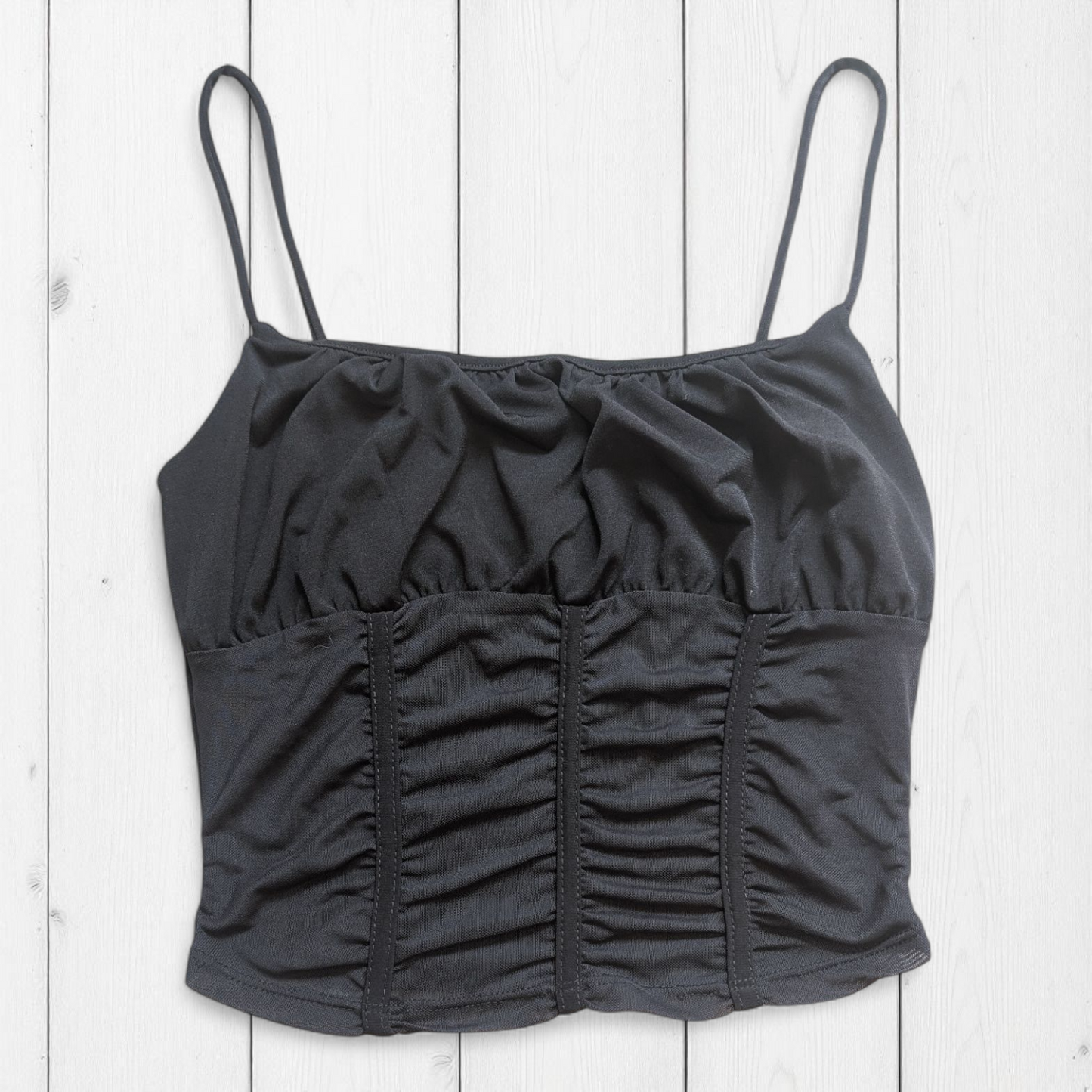 y2k Grunge Slinky Black Cami