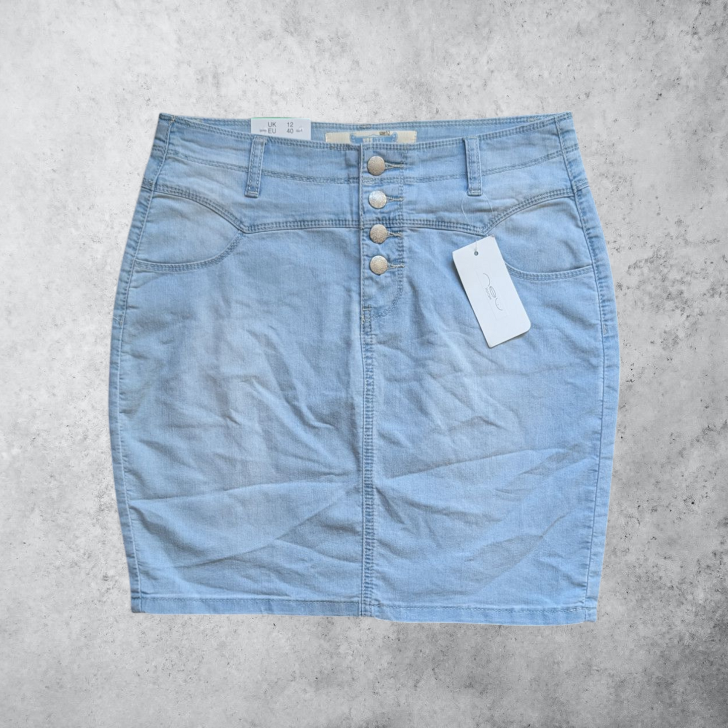 00's Deadstock Denim Pencil Skirt