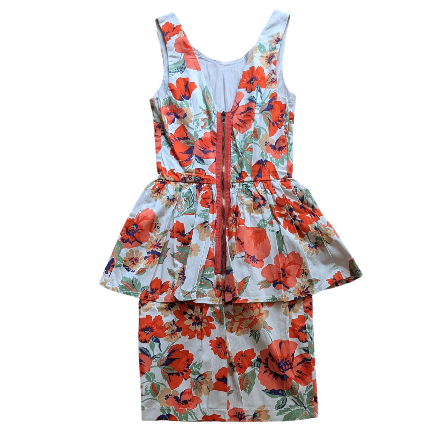 00's Poppy Peplum Dress