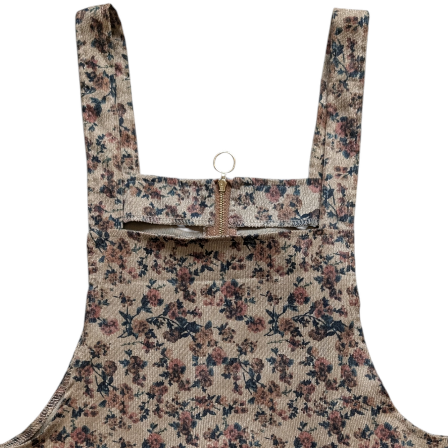 Brown Floral Pinafore