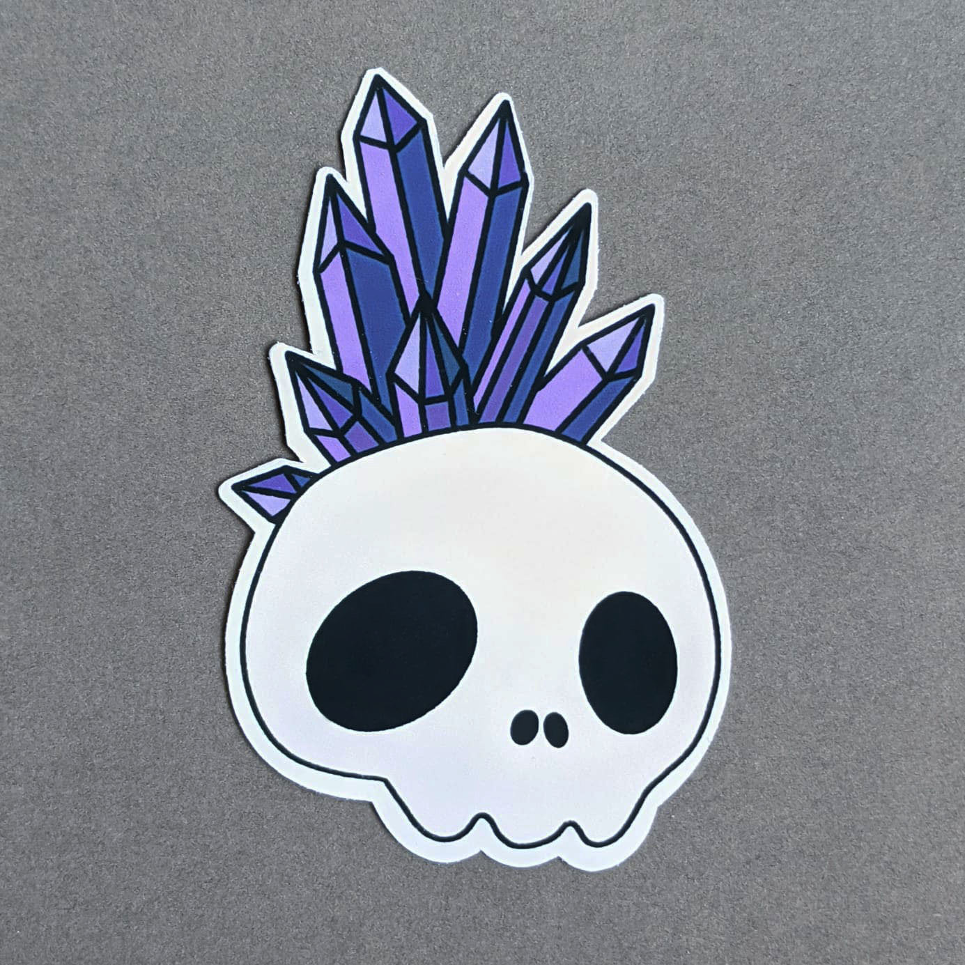 Amethyst Skull Sticker