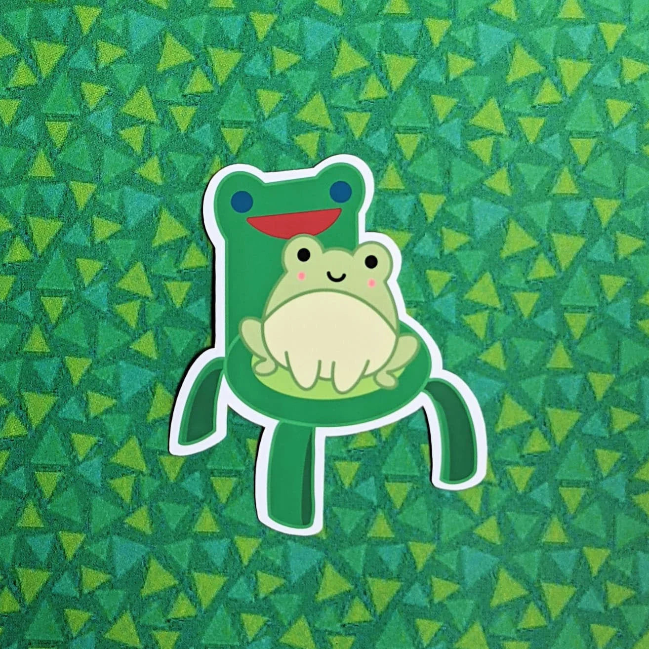 Frog On Froggy Chair Sticker