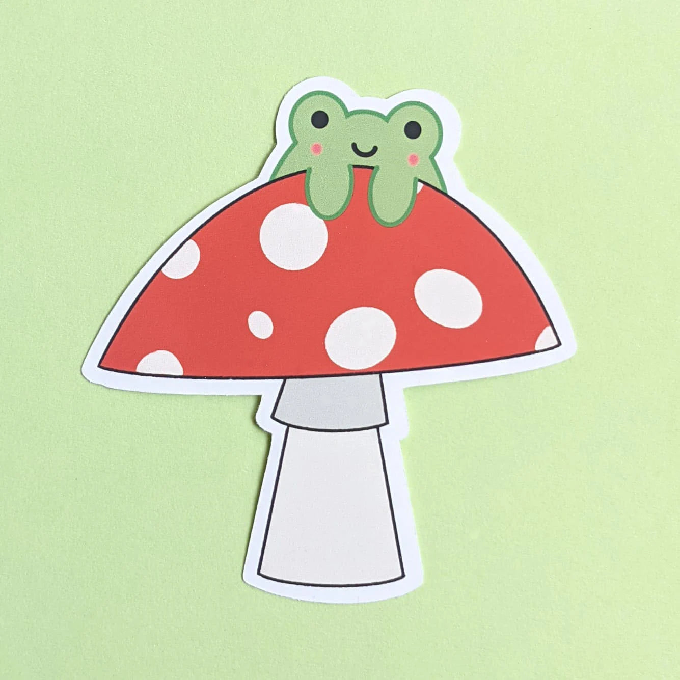 Frog on Toadstool Sticker