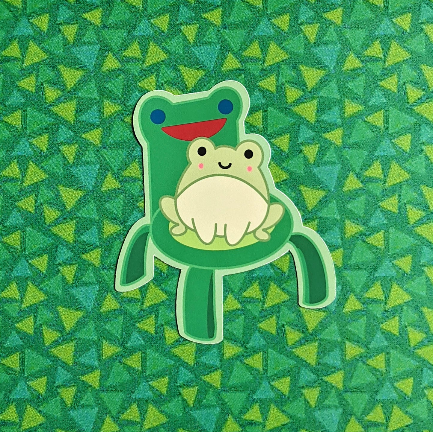 Frog On Froggy Chair Sticker